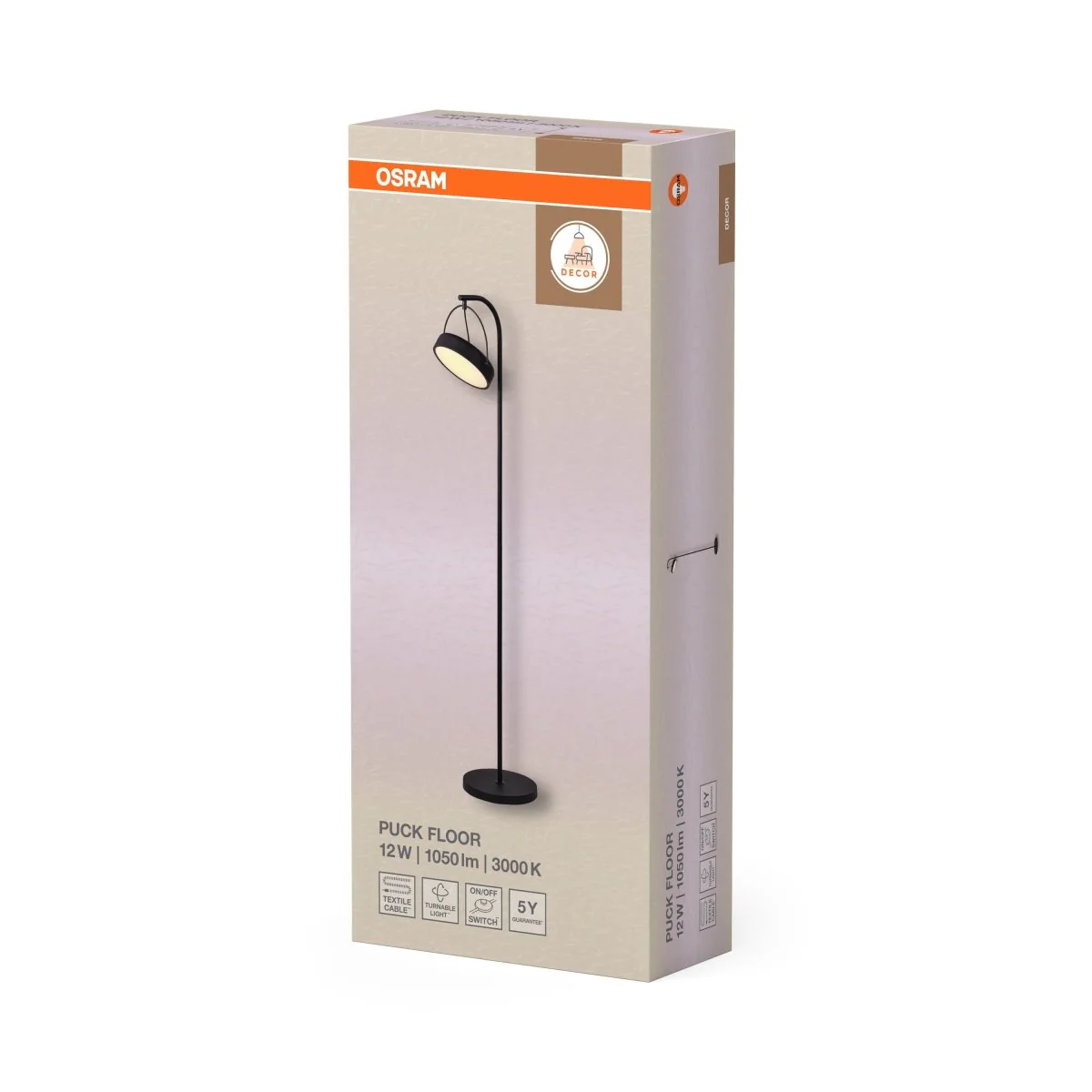 OSRAM Decor Puck Lampa stojąca 12W 930 czarna - Image 2
