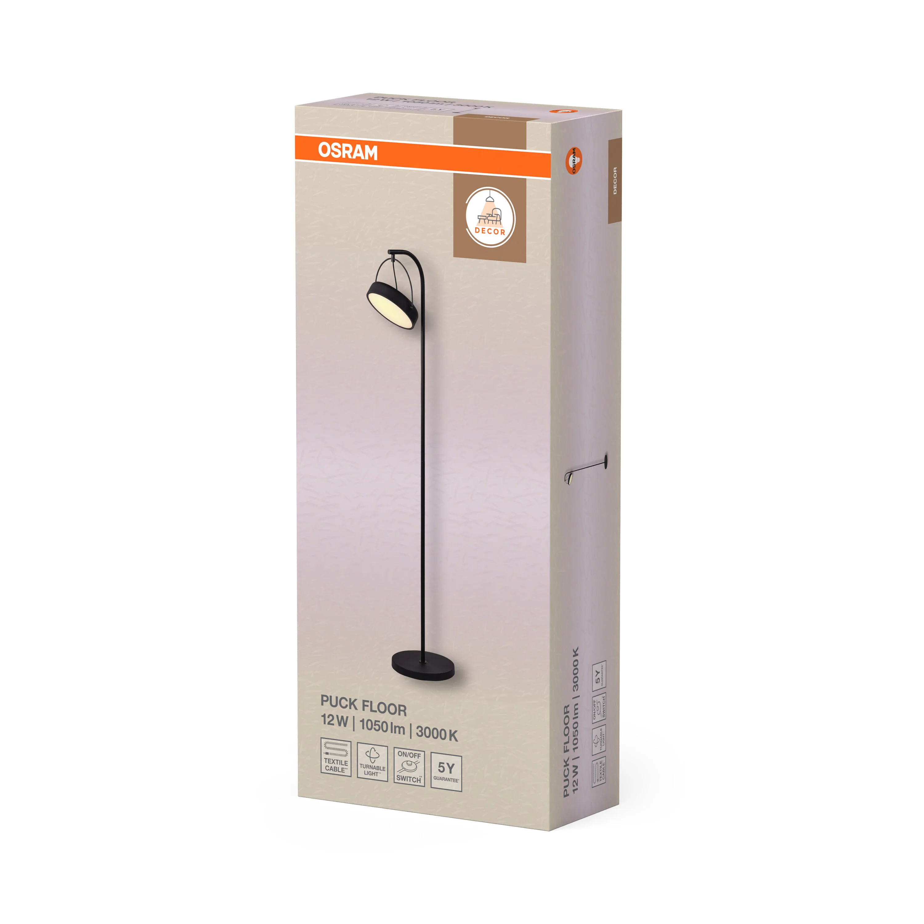 OSRAM Decor Puck Lampa stojąca 12W 930 czarna - Image 6