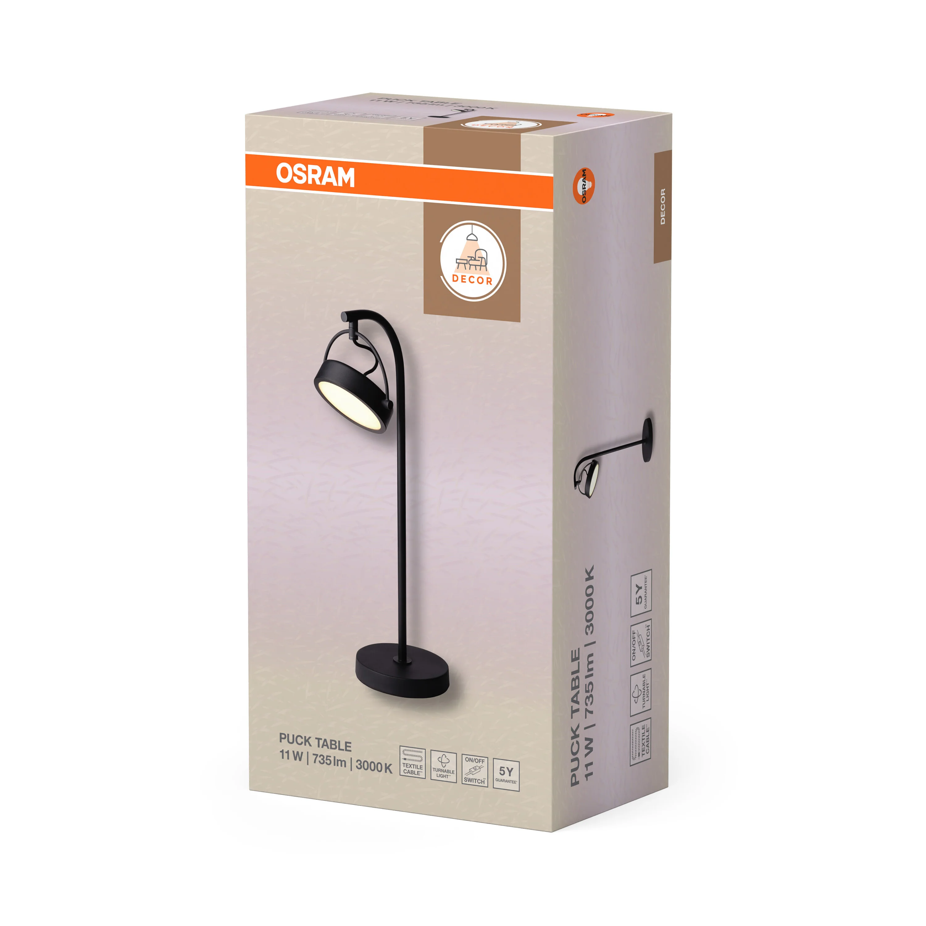 OSRAM Decor Puck Lampa stołowa 11W 930 czarna - Image 6