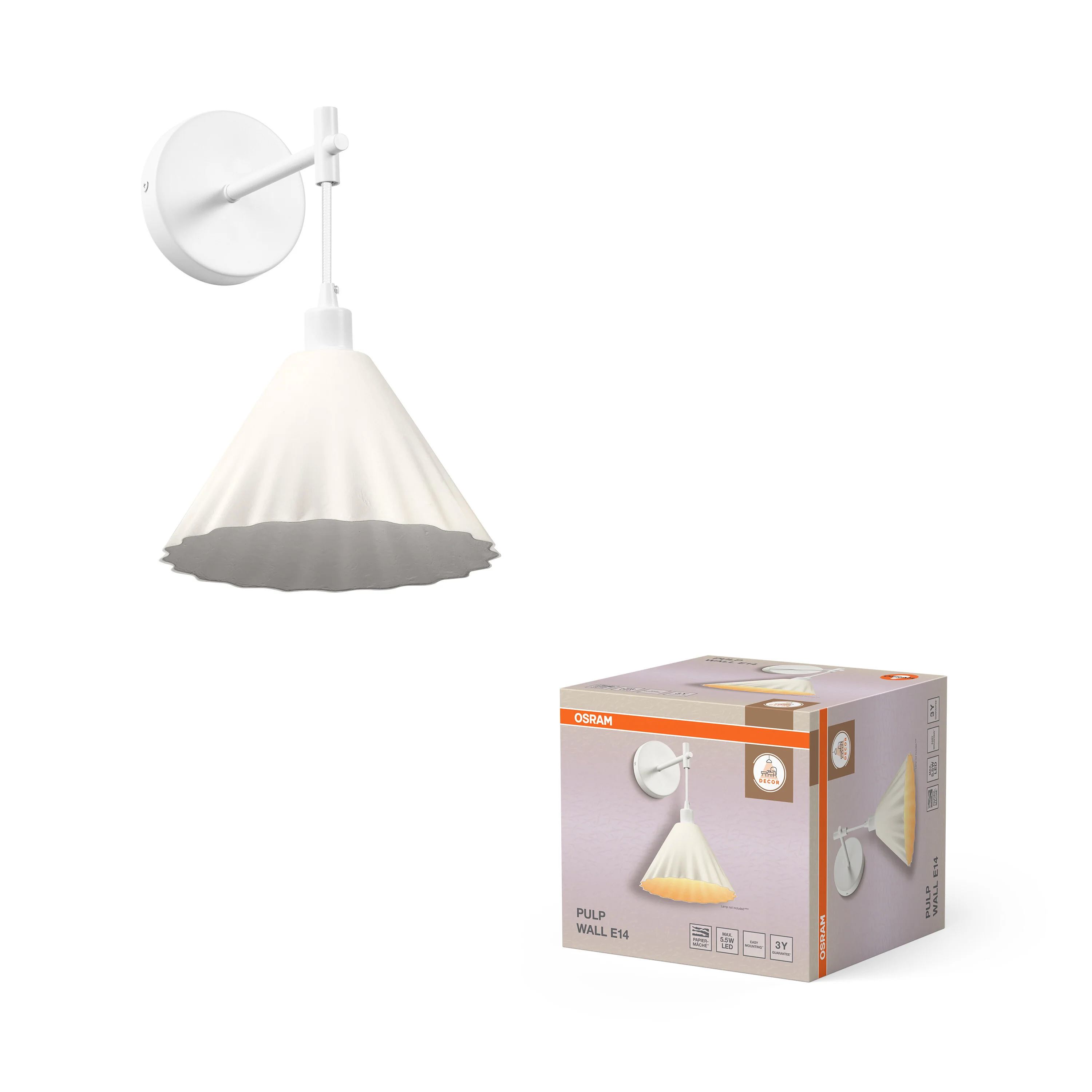 OSRAM Decor Pulp Kinkiet E14 biały - Image 5