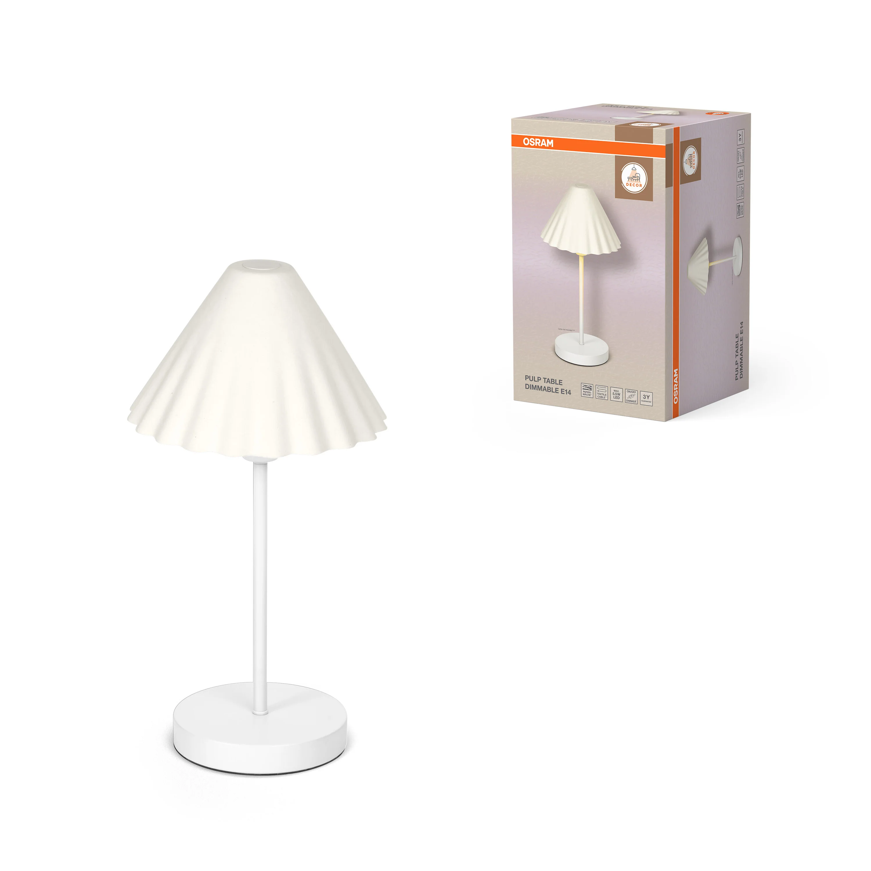 OSRAM Decor Pulp Lampa stołowa E14 DIM biała - Image 5