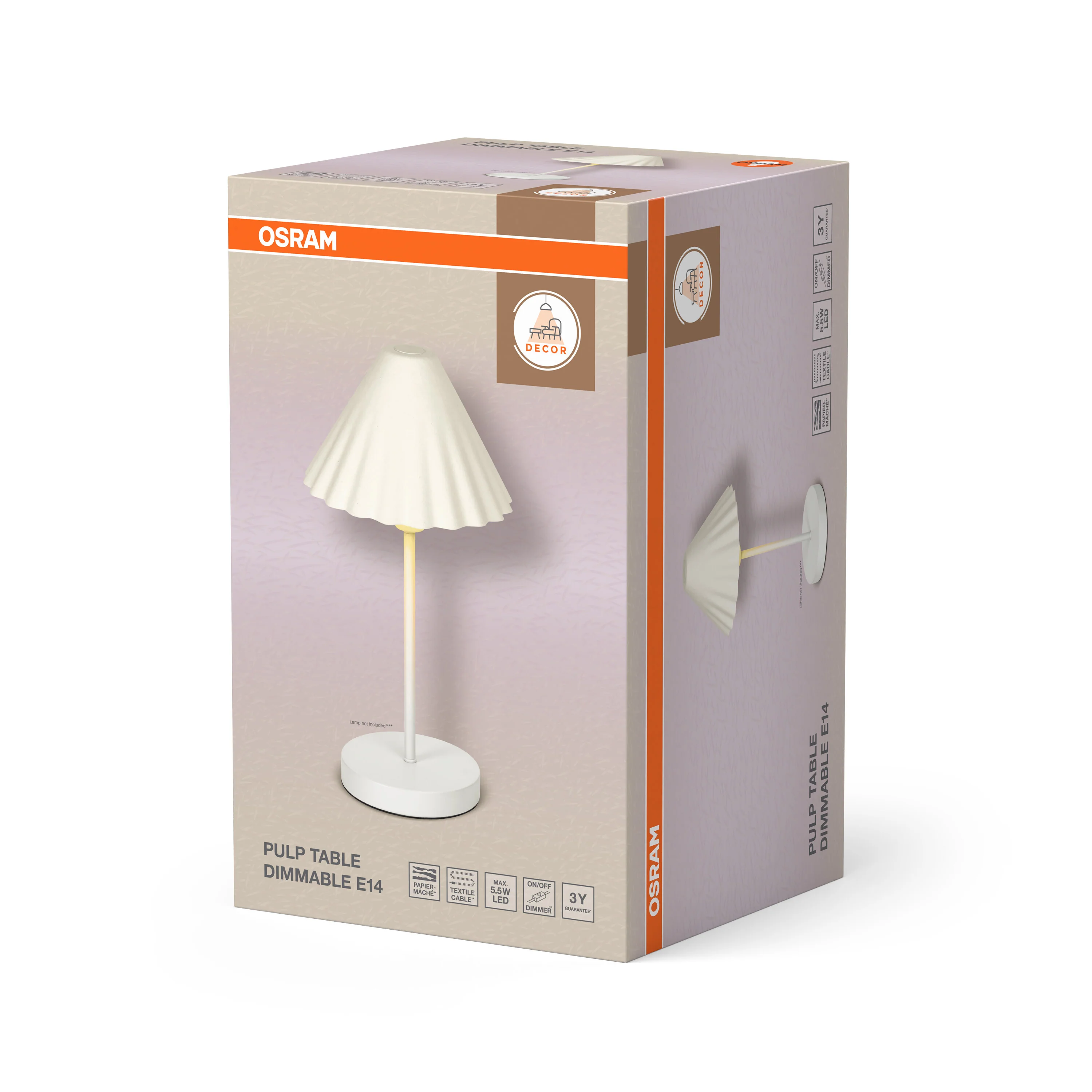 OSRAM Decor Pulp Lampa stołowa E14 DIM biała - Image 6