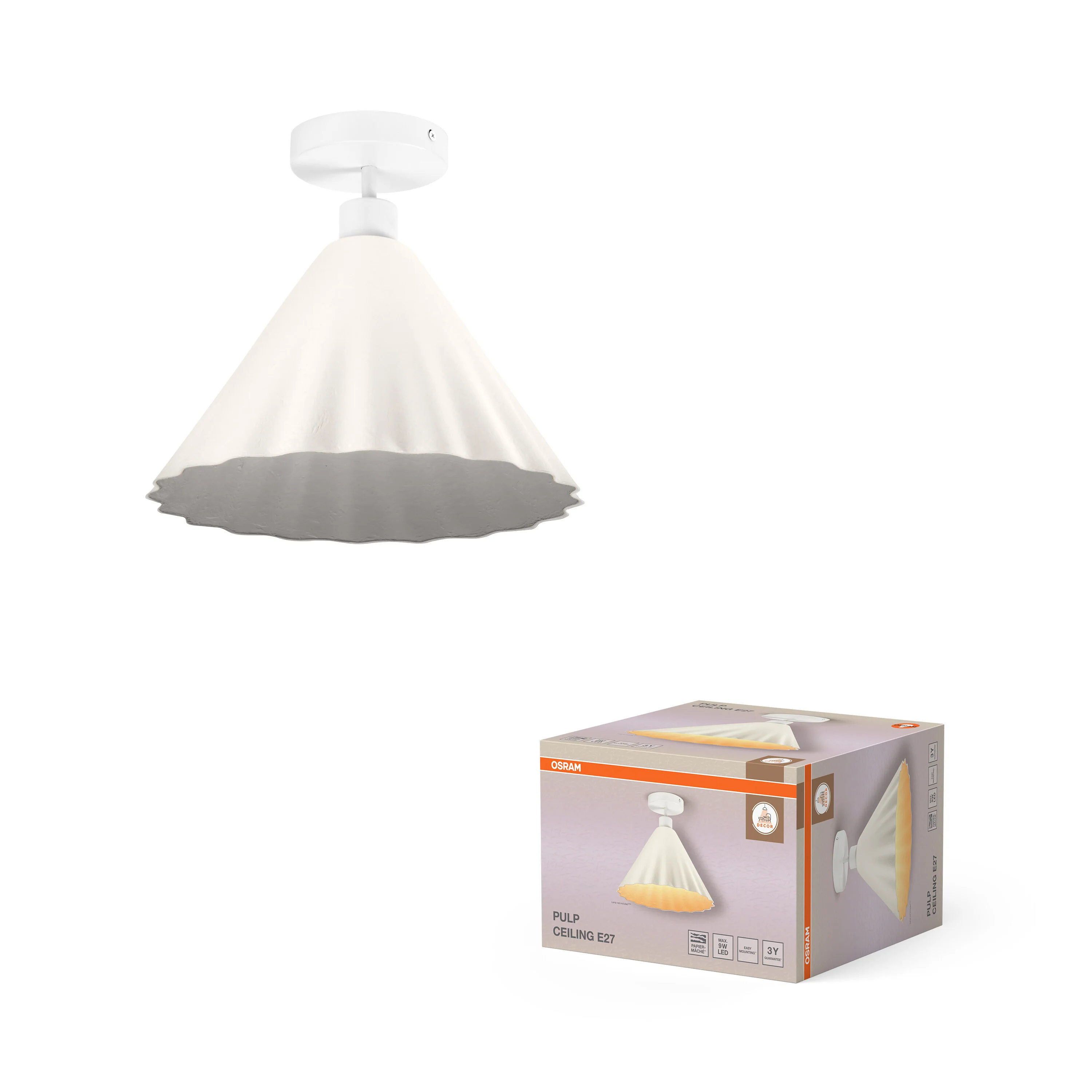 OSRAM Decor Pulp Plafon E27 biały - Image 5