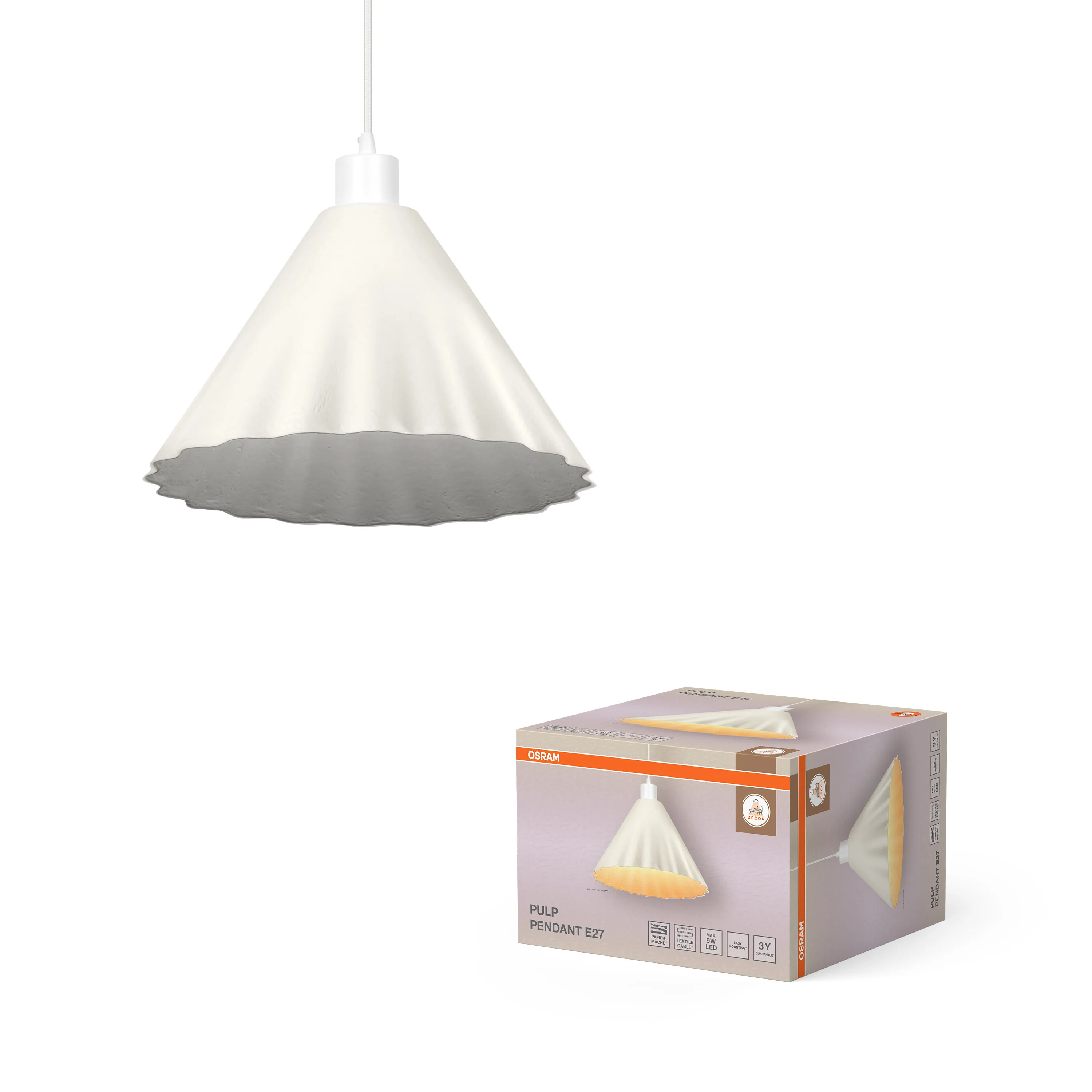OSRAM Decor Pulp Wisząca E27 biały - Image 5
