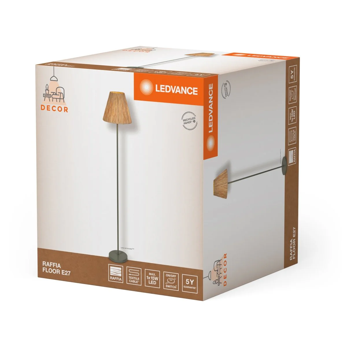 OSRAM Decor Raffia Lampa stojąca E 27 zielona - Image 2