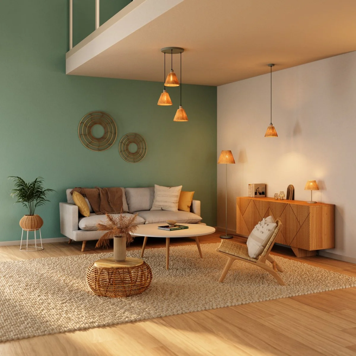 OSRAM Decor Raffia Wisząca E27 zielony - Image 8