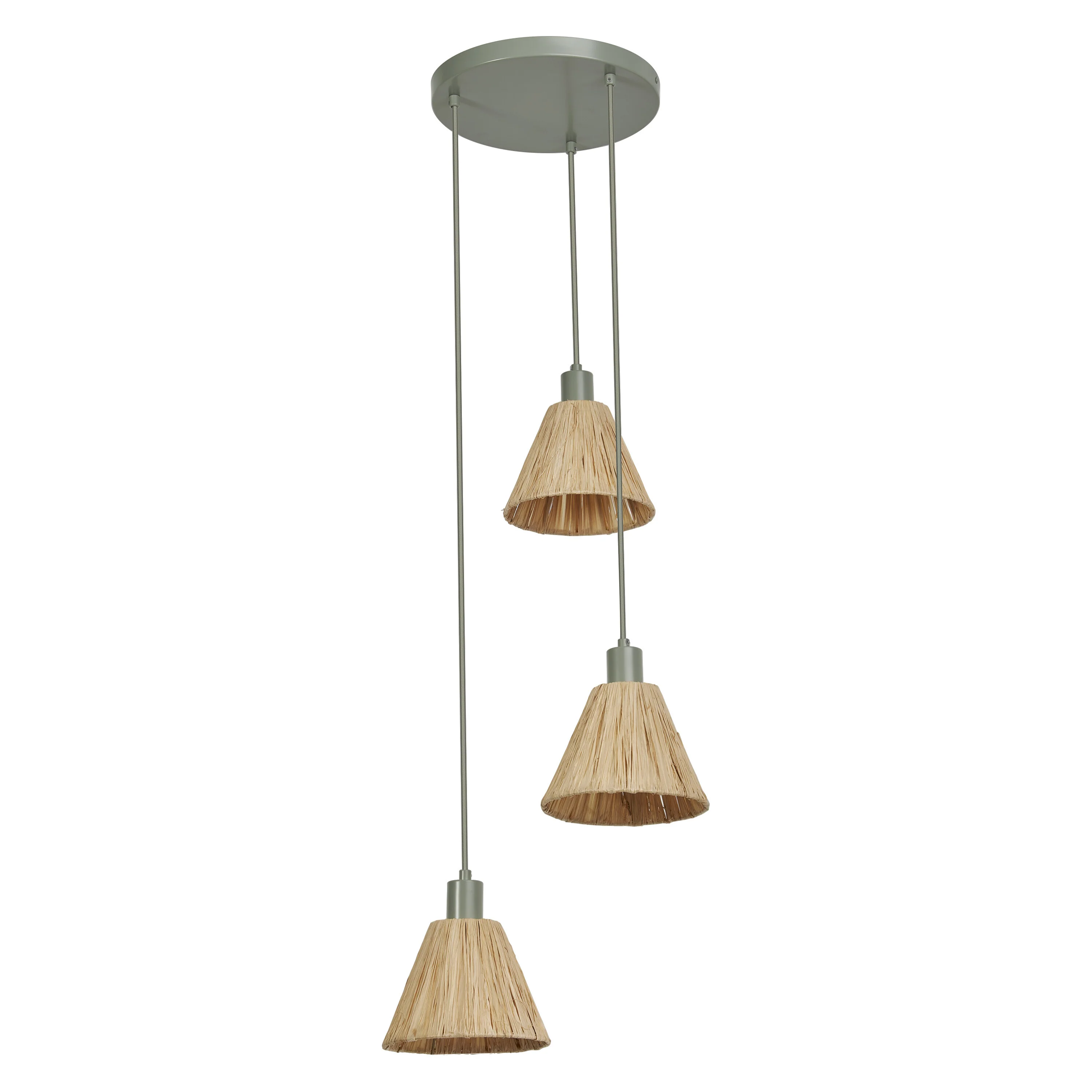 OSRAM Decor Raffia Wisząca płytowy 3x E27 zielony - Image 7