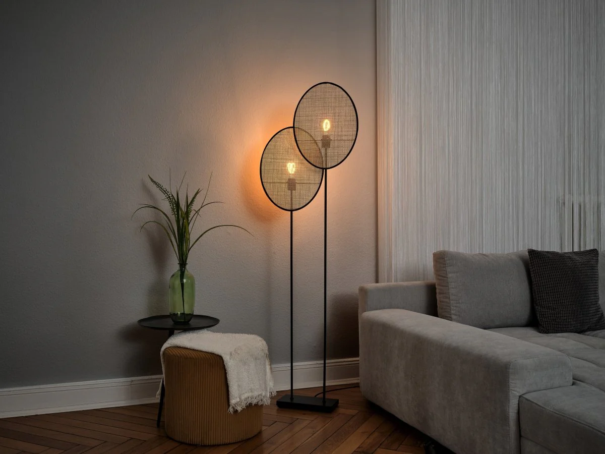 OSRAM Decor Rattan Dandelion Lampa stojąca 2xE27 brązowa - Image 4