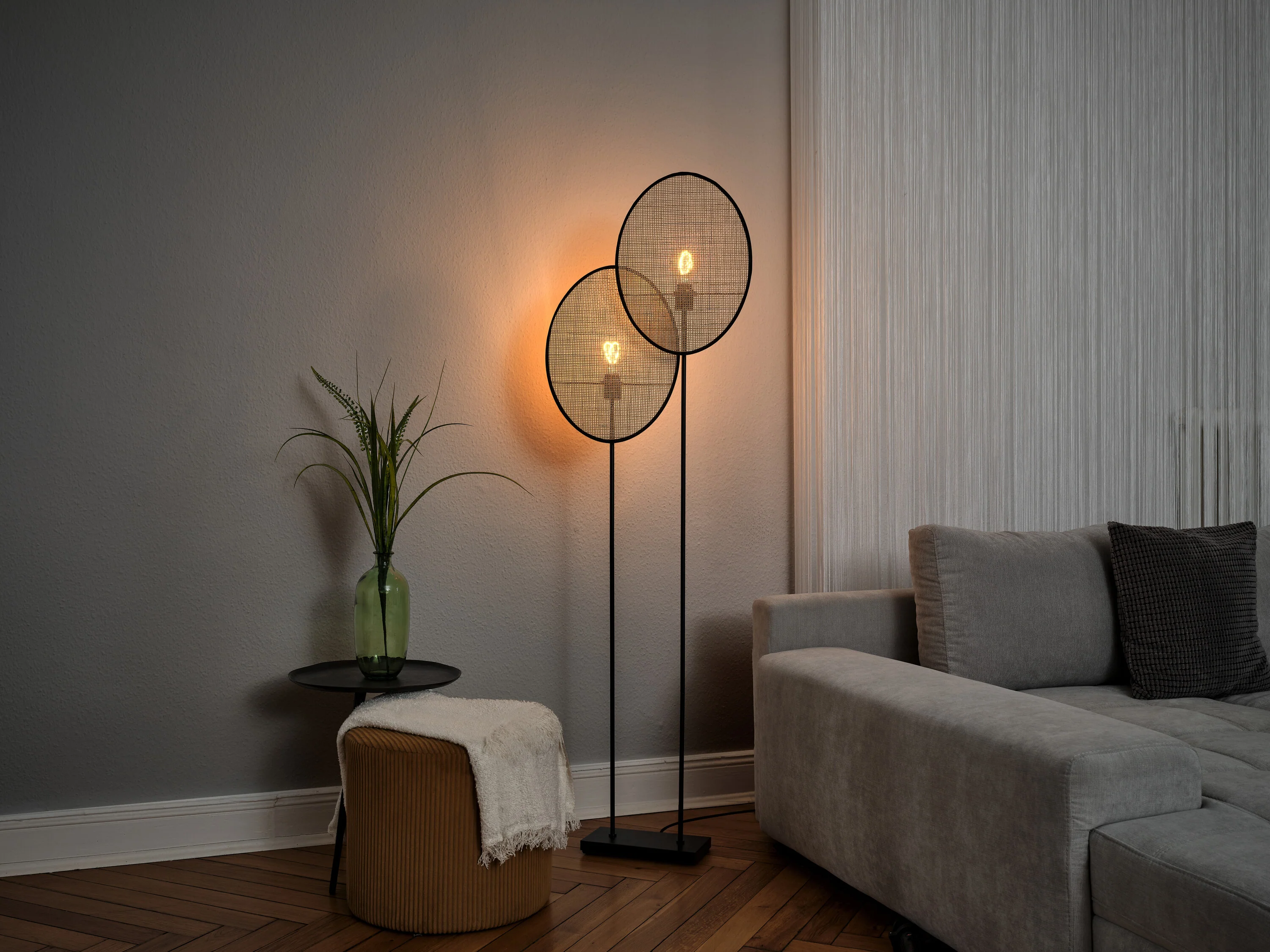 OSRAM Decor Rattan Dandelion Lampa stojąca 2xE27 brązowa - Image 8