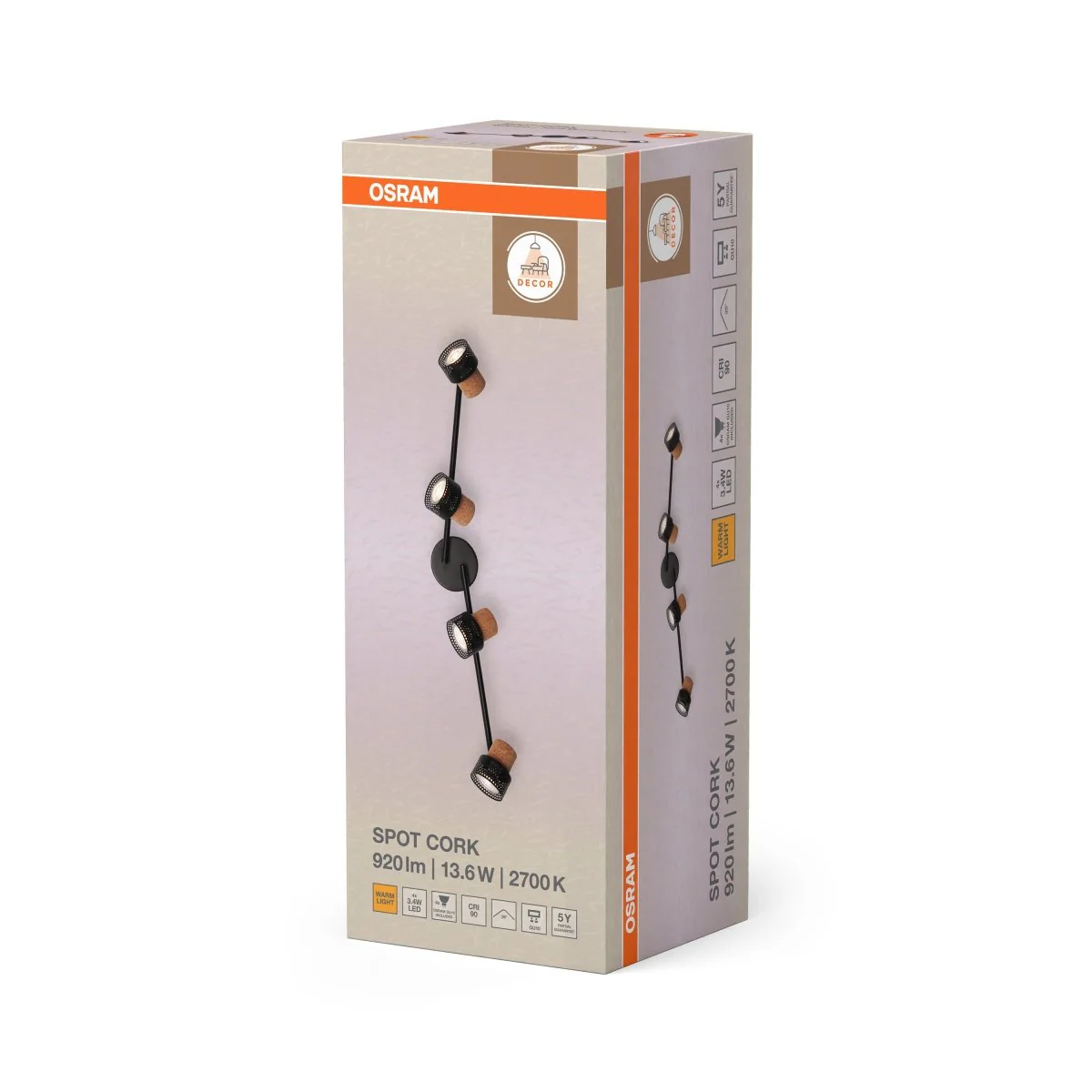 OSRAM DECOR SPOT CORK BLACK 3.4 W 927 DIM - Image 2