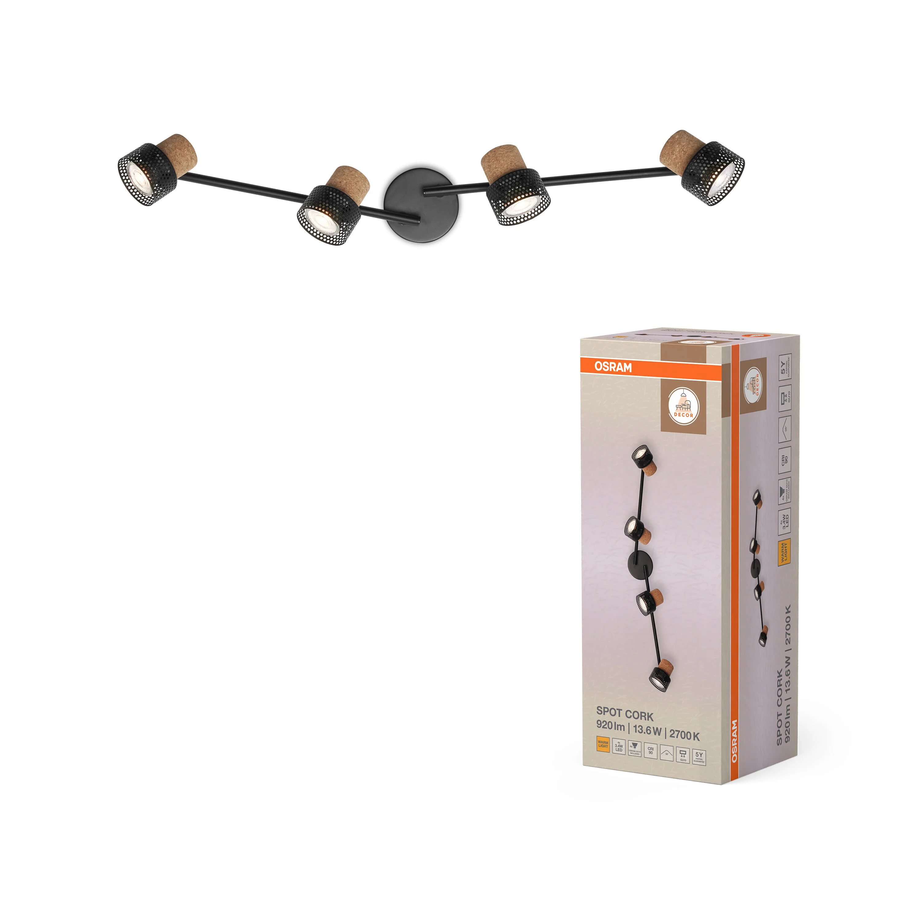 OSRAM DECOR SPOT CORK BLACK 3.4 W 927 DIM - Image 5