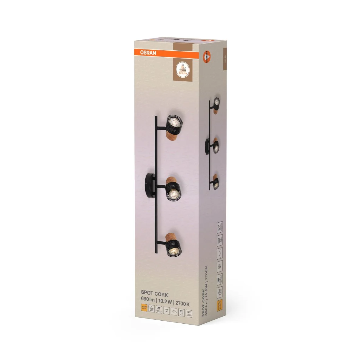 OSRAM DECOR SPOT CORK BLACK 3.4W 927 DIM - Image 2