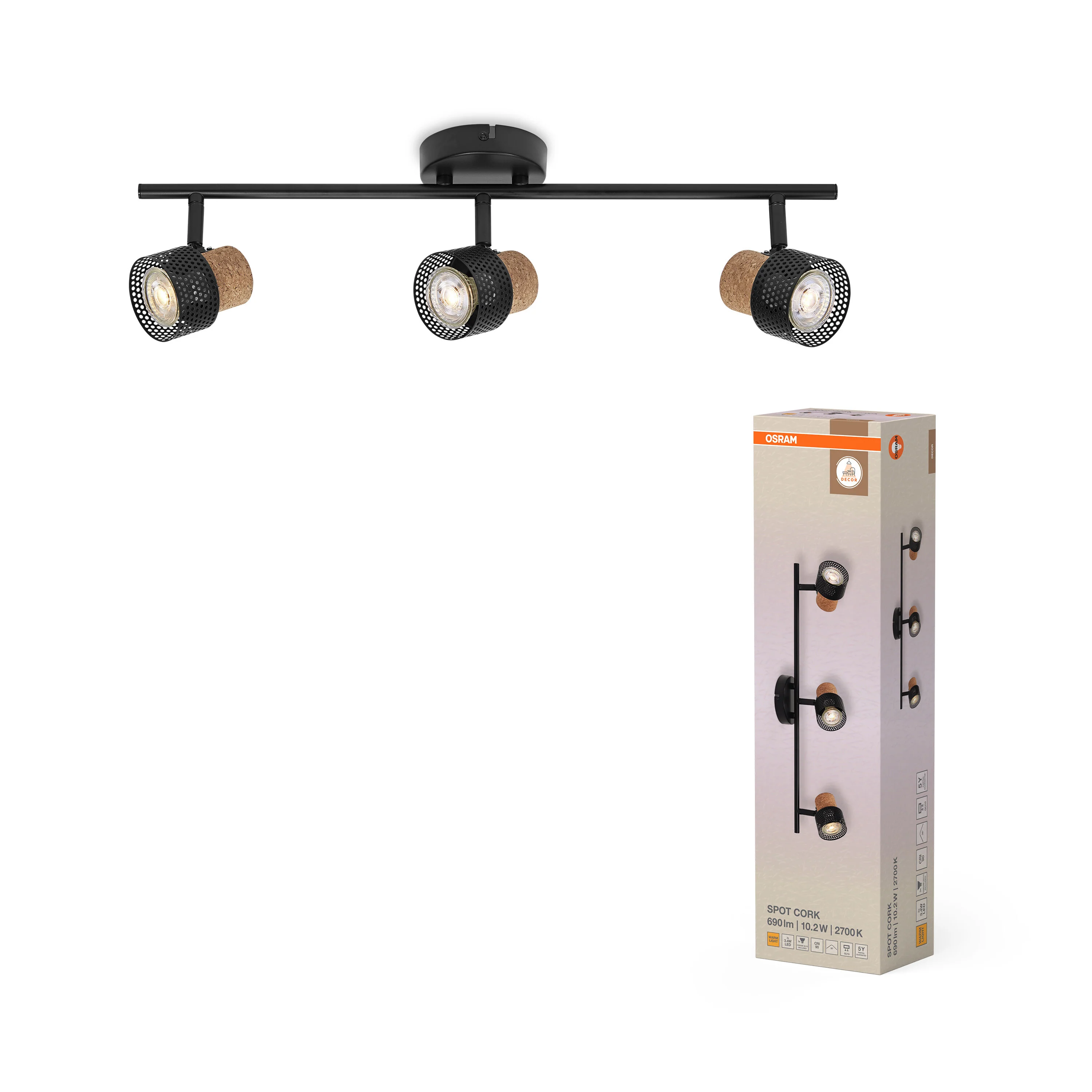 OSRAM DECOR SPOT CORK BLACK 3.4W 927 DIM - Image 5