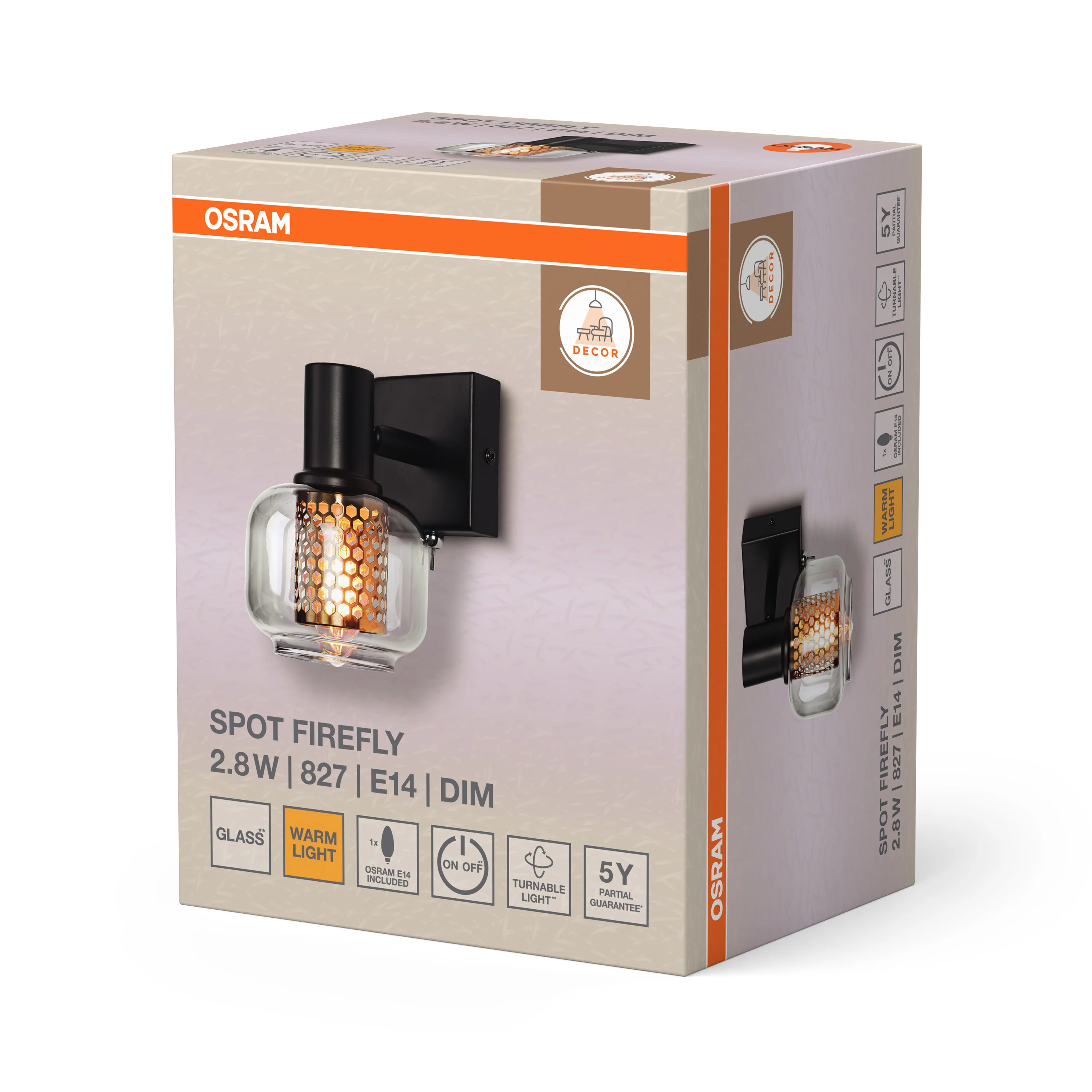 OSRAM Decor Spot Firefly 1x2.8W 827 E14 czarny - Image 6