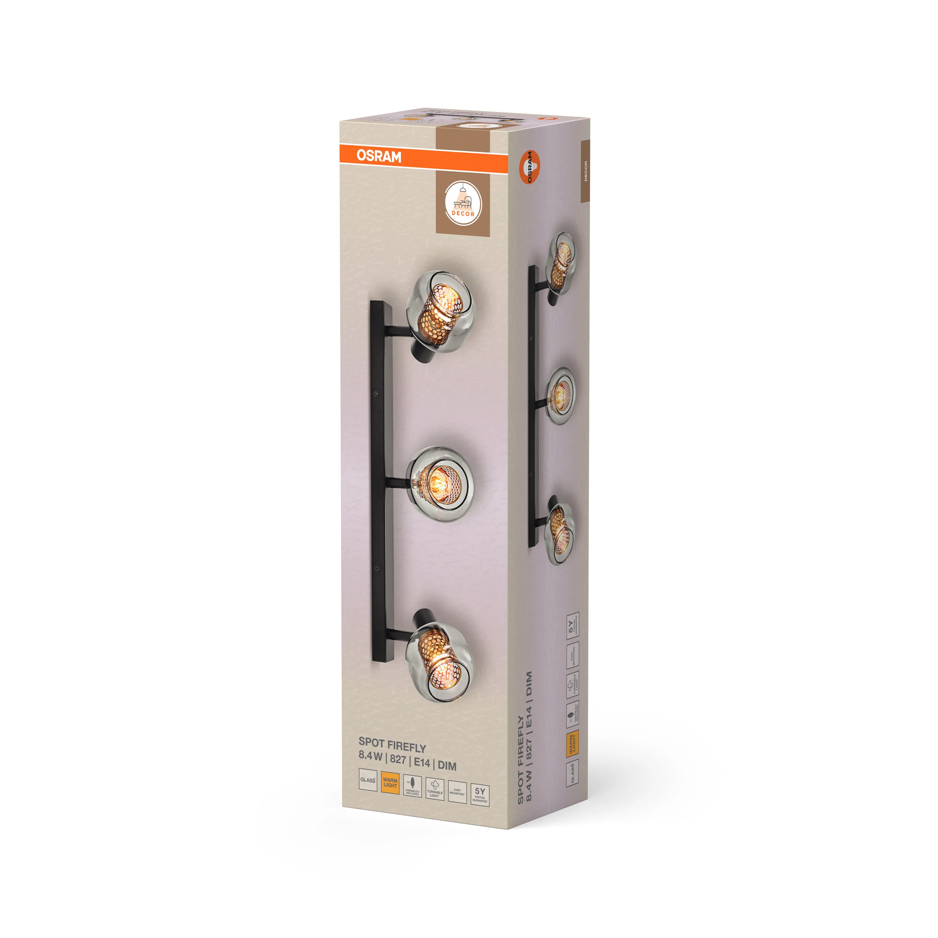 OSRAM Decor Spot Firefly 3x2.8W 827 E14 czarny - Image 6