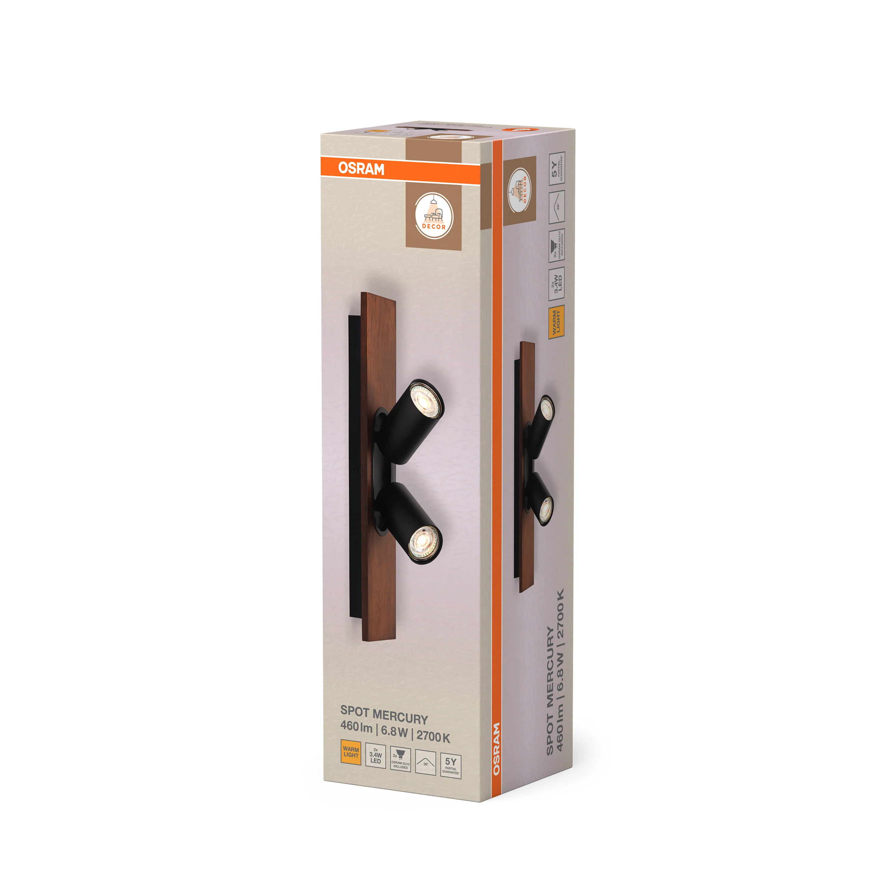 OSRAM Decor Spot Mercury Black 2x3.4W 927 DIM - Image 6