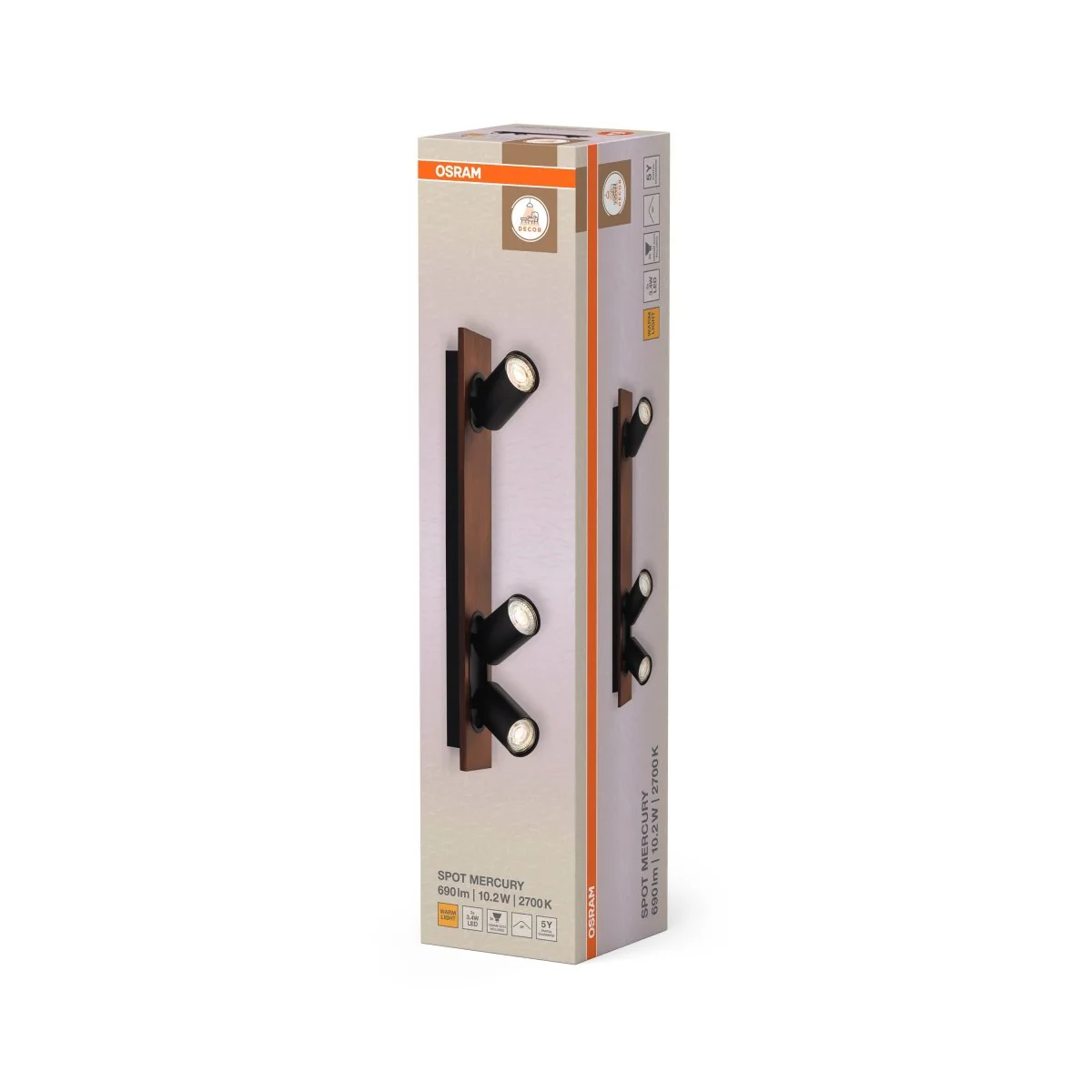 OSRAM Decor Spot Mercury Black 3x3.4W 927 DIM - Image 2