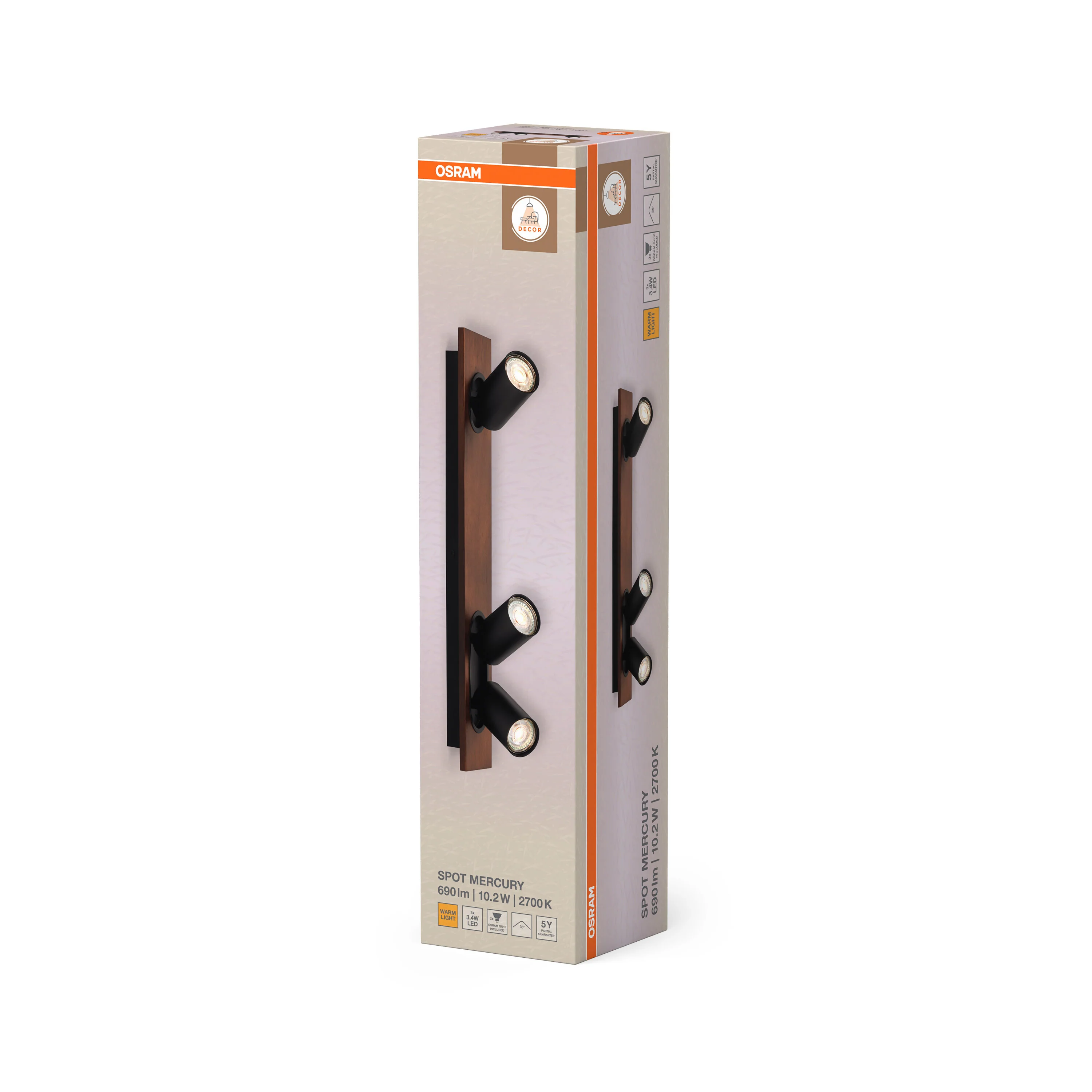 OSRAM Decor Spot Mercury Black 3x3.4W 927 DIM - Image 6