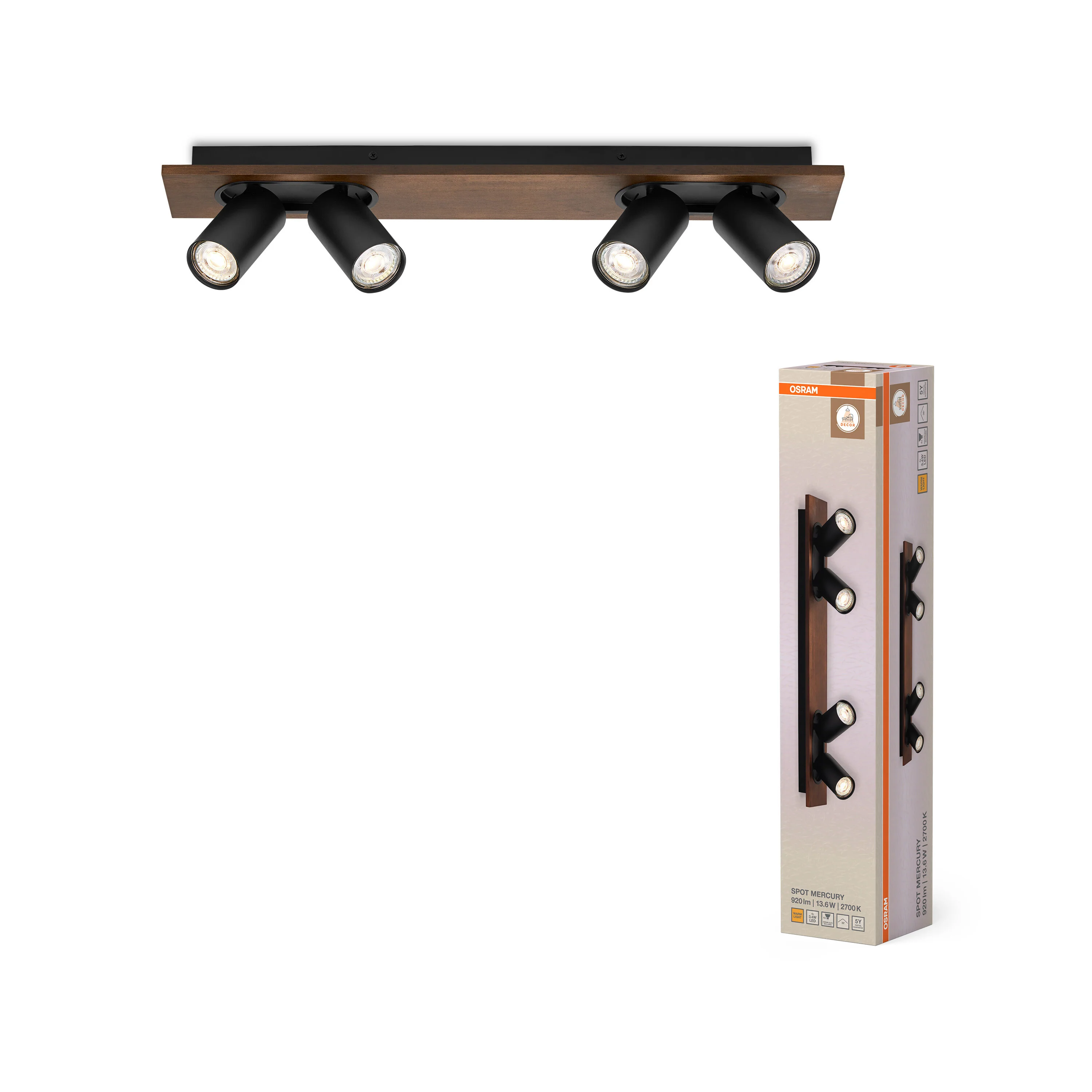 OSRAM Decor Spot Mercury Black 4x3.4W 927 DIM - Image 5
