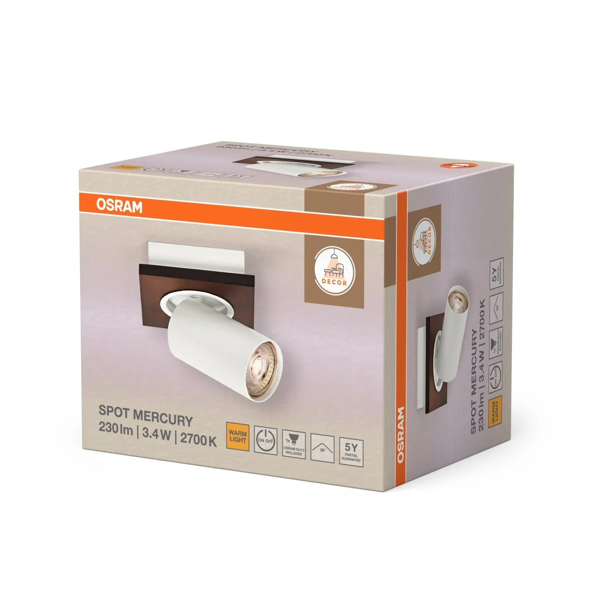 OSRAM Decor Spot Mercury White 1x3.4W 927 DIM - Image 2