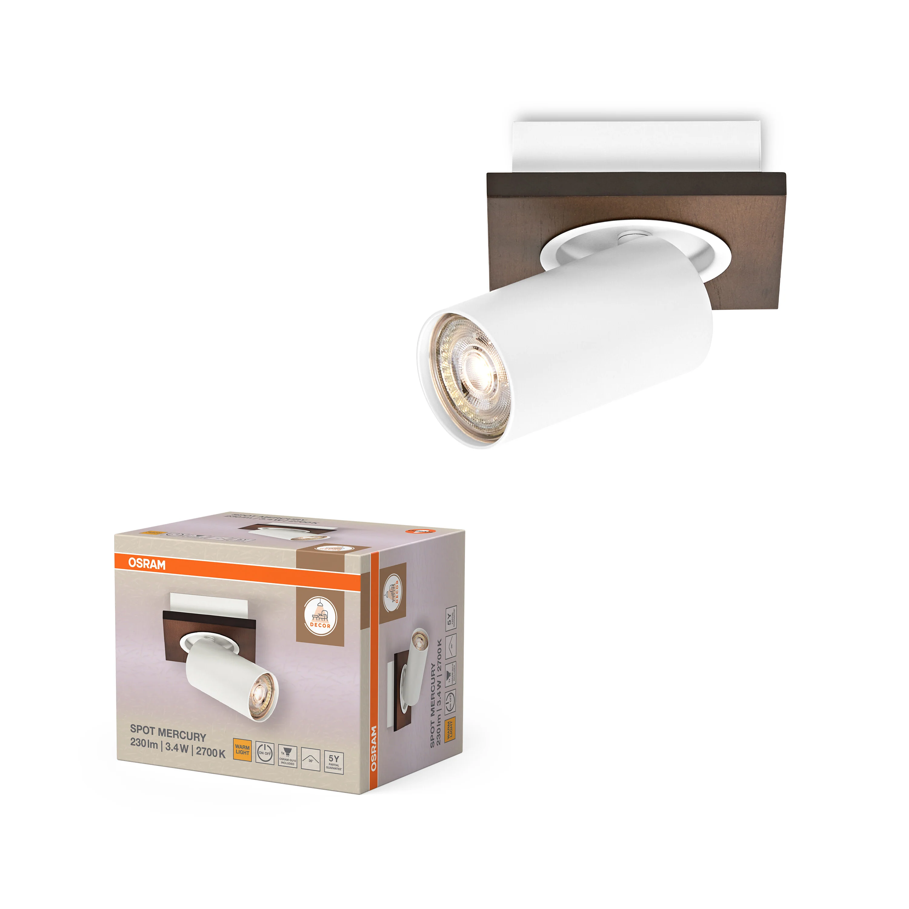OSRAM Decor Spot Mercury White 1x3.4W 927 DIM - Image 5