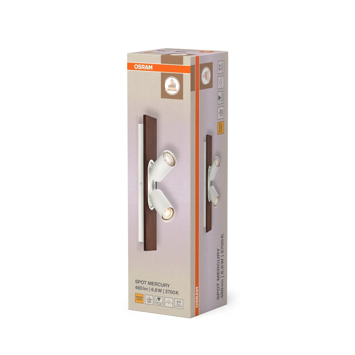 OSRAM Decor Spot Mercury White 2x3.4W 927 DIM - Image 2