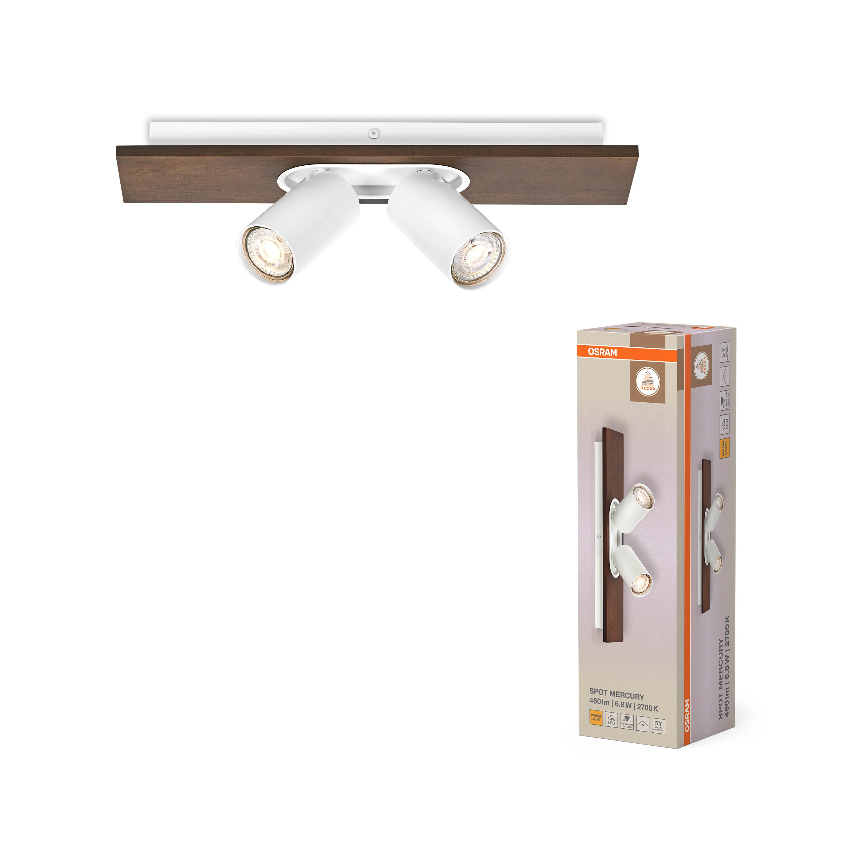 OSRAM Decor Spot Mercury White 2x3.4W 927 DIM - Image 5
