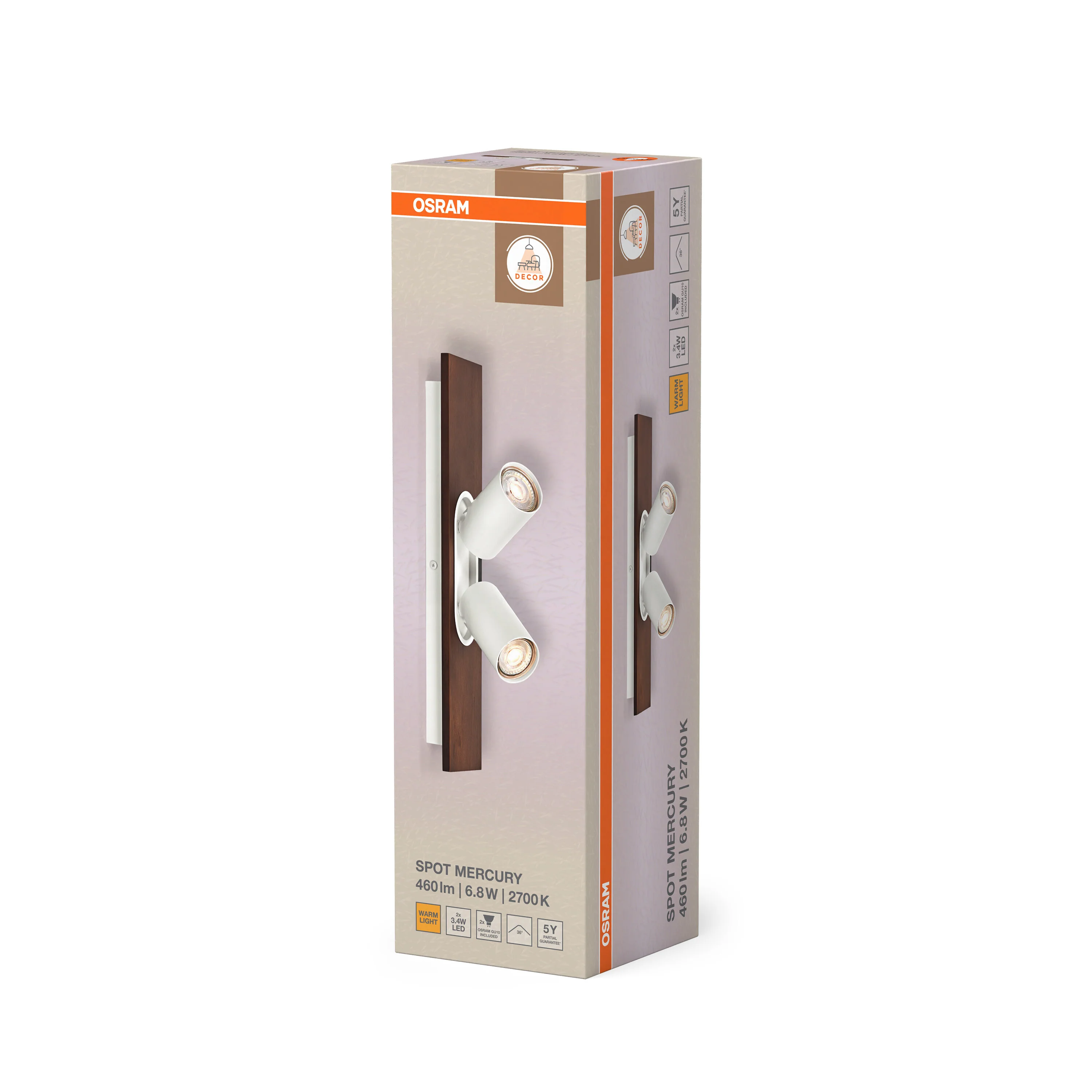 OSRAM Decor Spot Mercury White 2x3.4W 927 DIM - Image 6