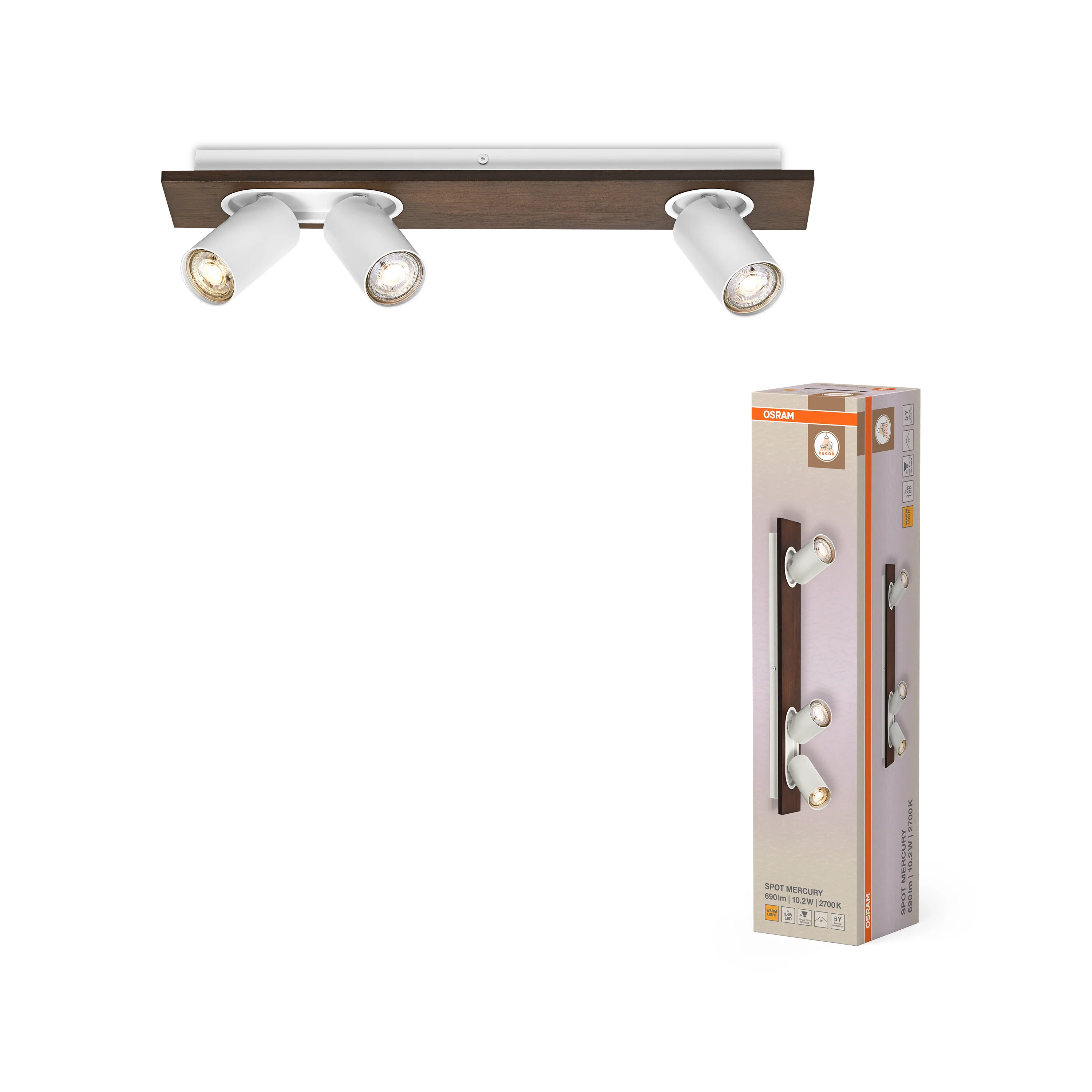 OSRAM Decor Spot Mercury White 3x3.4W 927 DIM - Image 5
