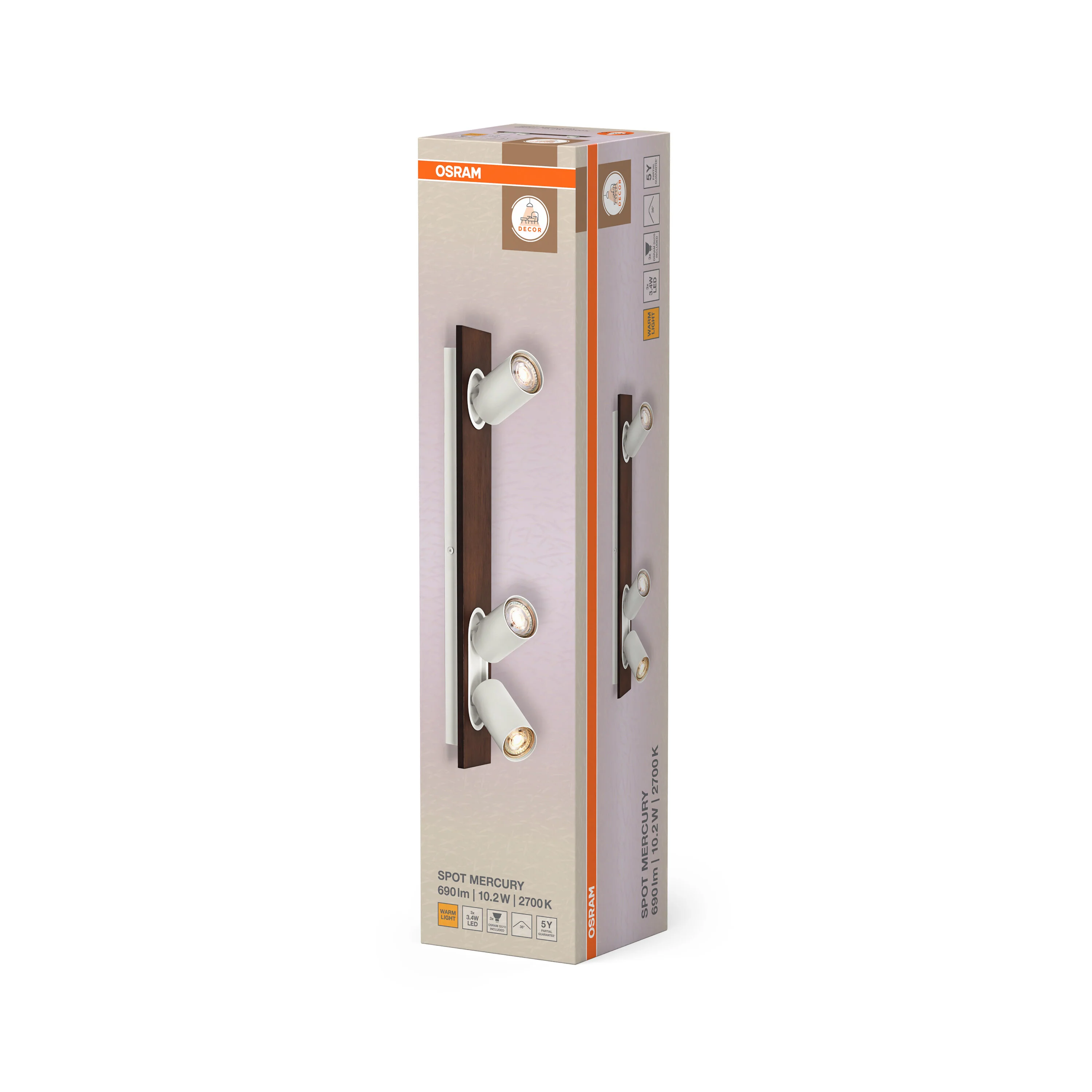 OSRAM Decor Spot Mercury White 3x3.4W 927 DIM - Image 6