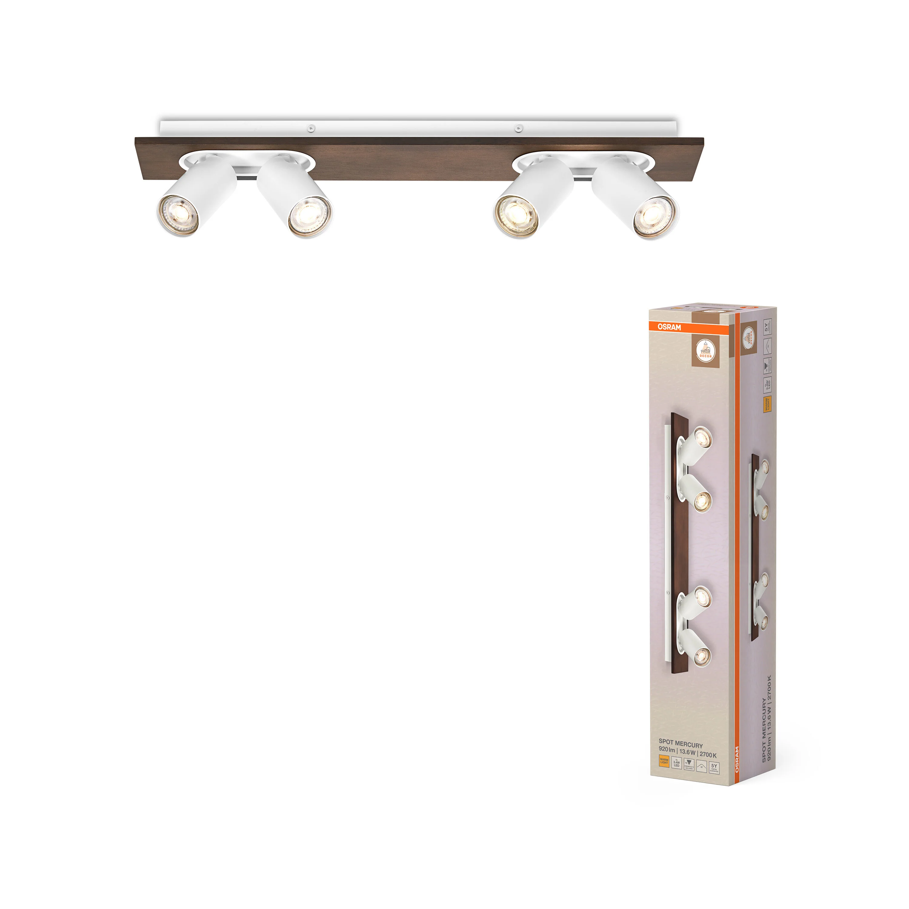 OSRAM Decor Spot Mercury White 4x3.4W 927 DIM - Image 5