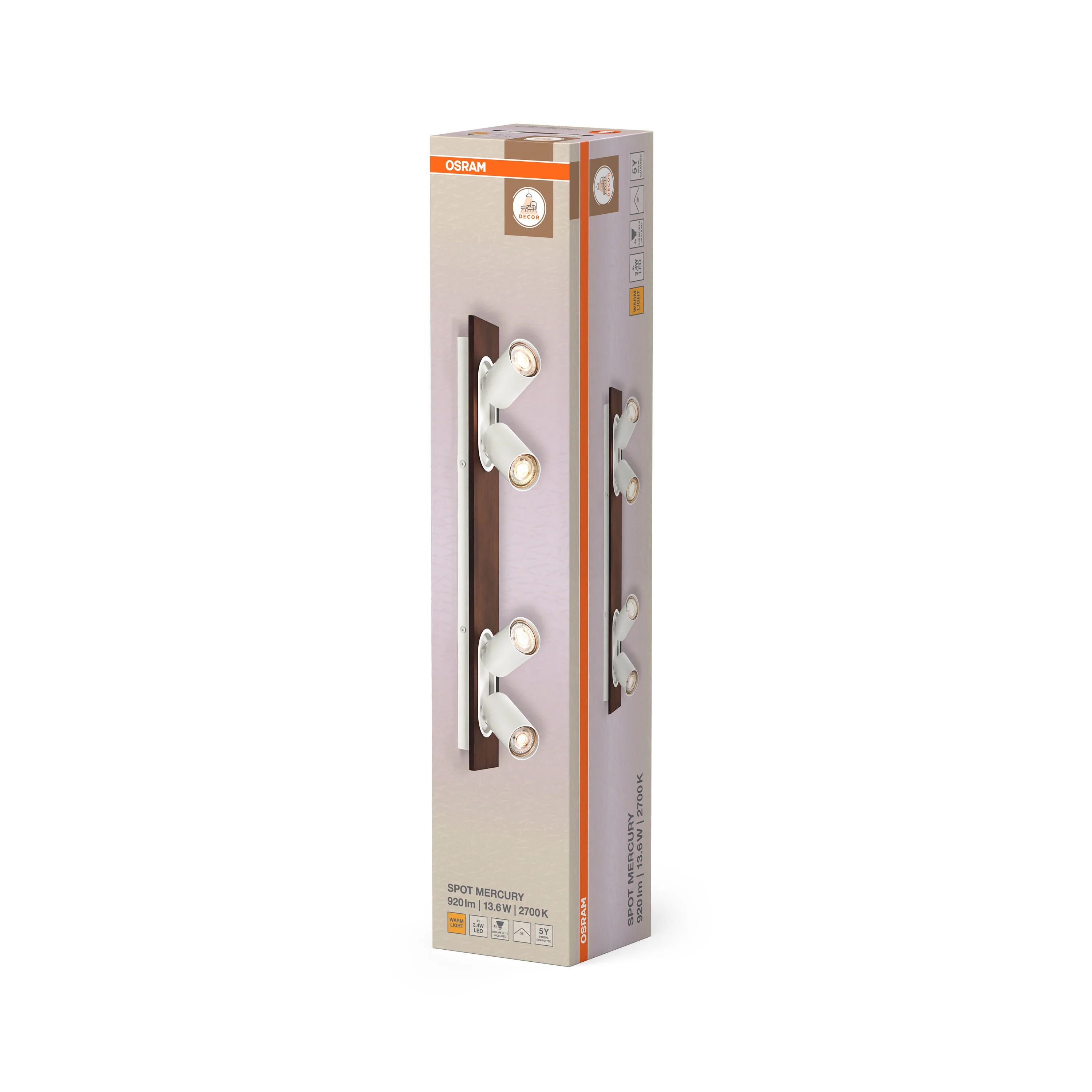 OSRAM Decor Spot Mercury White 4x3.4W 927 DIM - Image 6