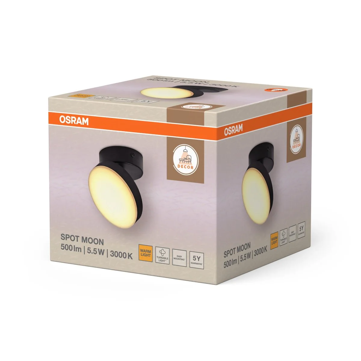 OSRAM Decor Spot Moon 1-Spot 5.5W 830 czarny - Image 2