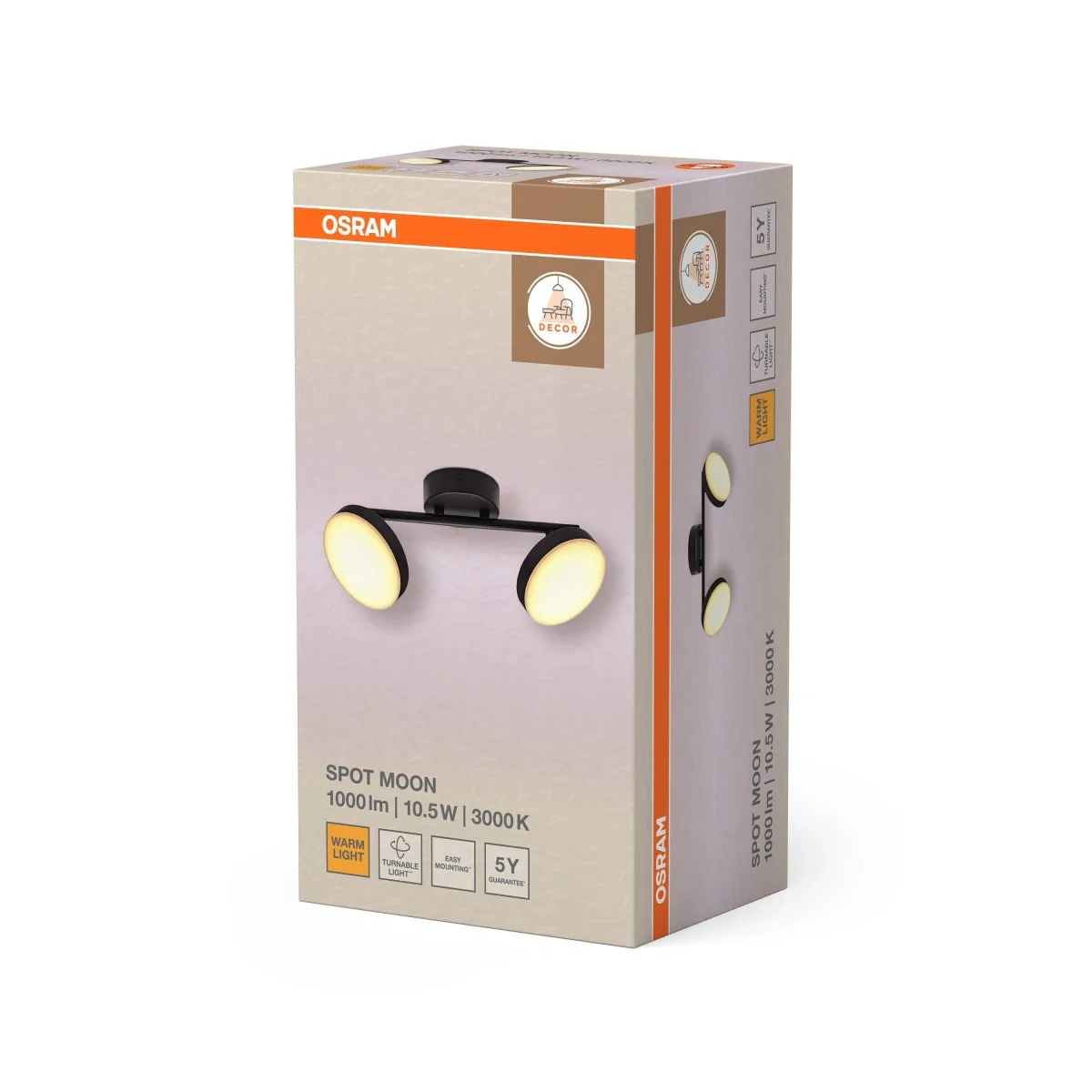 OSRAM Decor Spot Moon 2-Spot 10.5W 830 czarny - Image 2