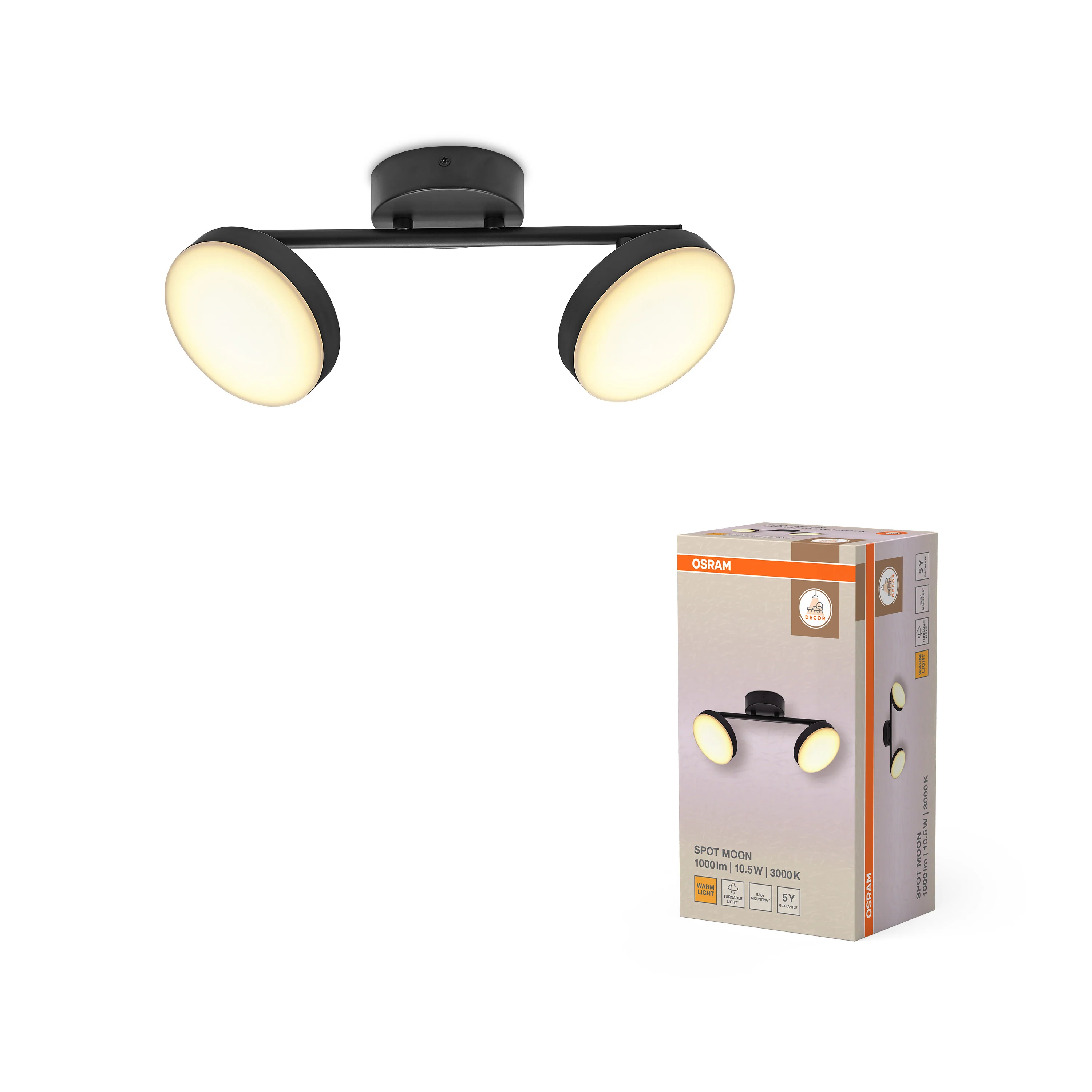 OSRAM Decor Spot Moon 2-Spot 10.5W 830 czarny - Image 5
