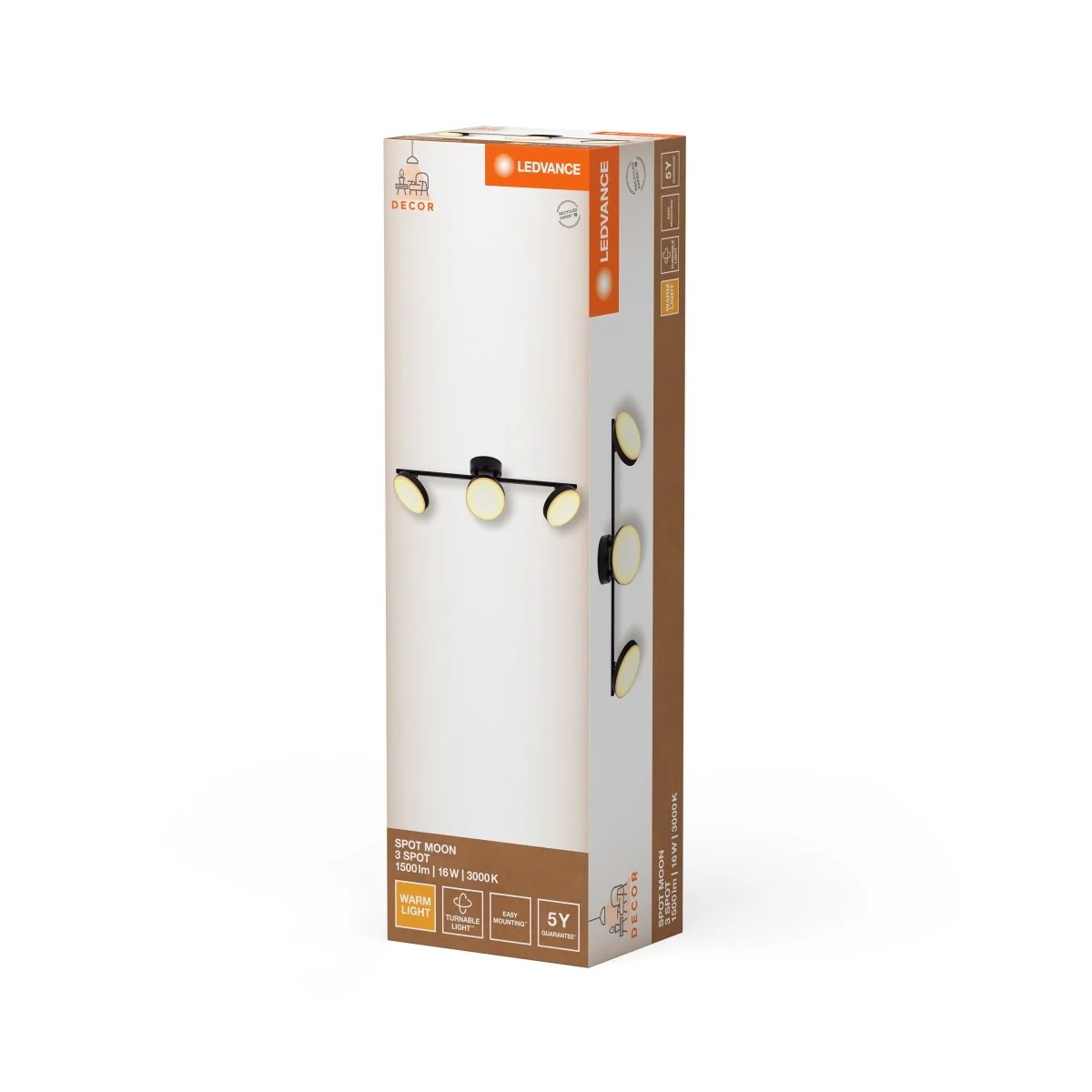 OSRAM Decor Spot Moon 3-Spot 16W 830 czarny połysk - Image 2