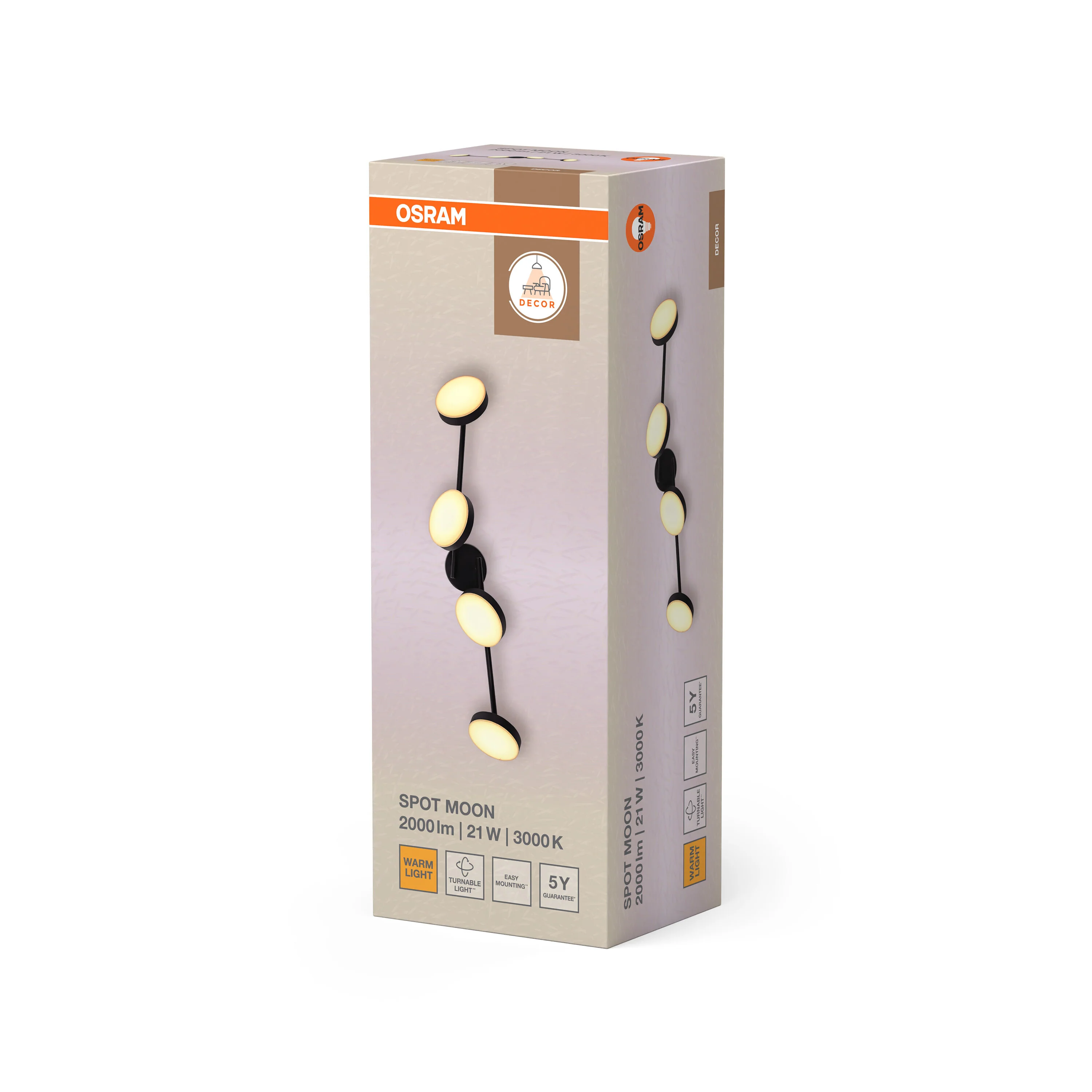 OSRAM Decor Spot Moon 4-Spot 21W 830 czarny - Image 6