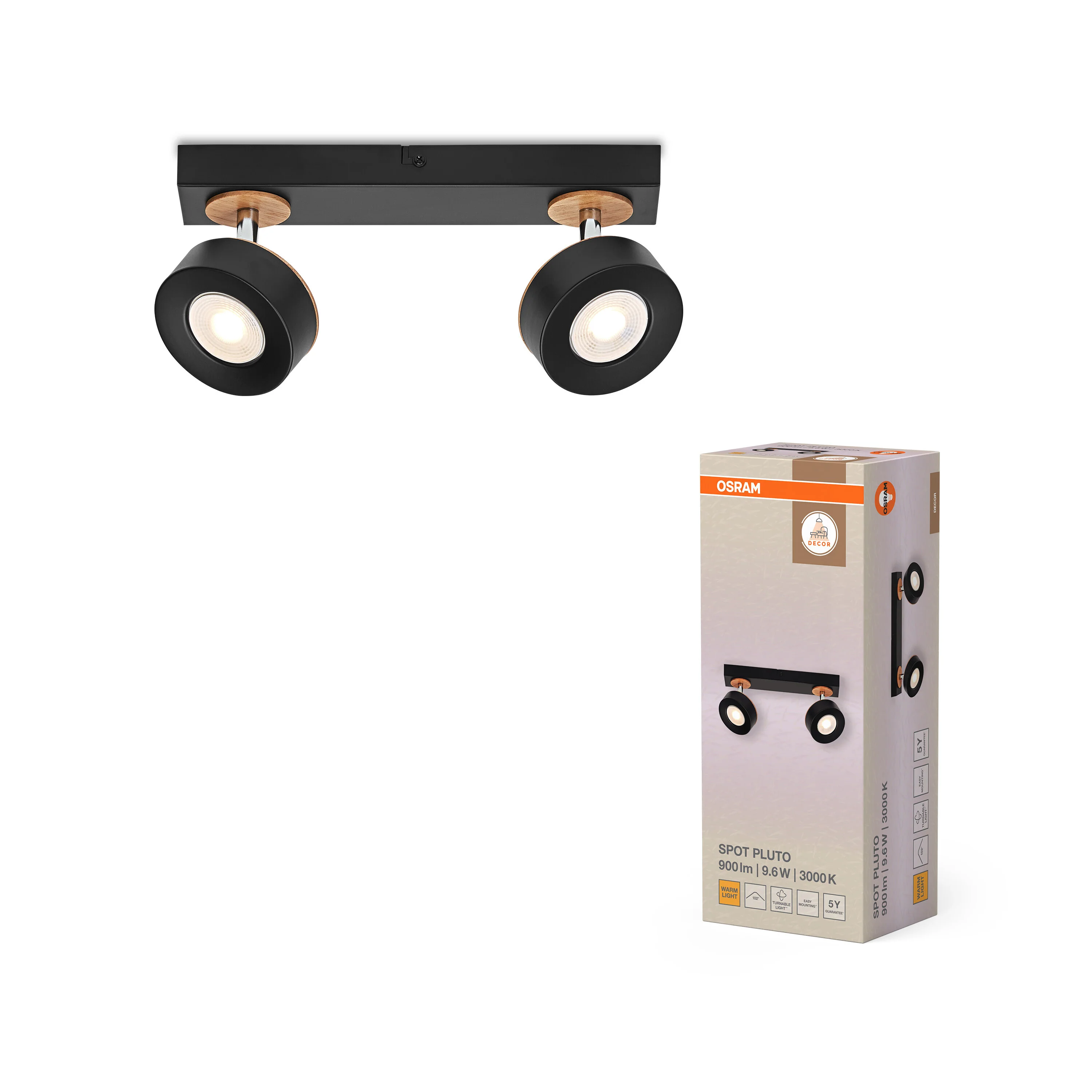 OSRAM Decor Spot Pluto Black 2-Spot - Image 5