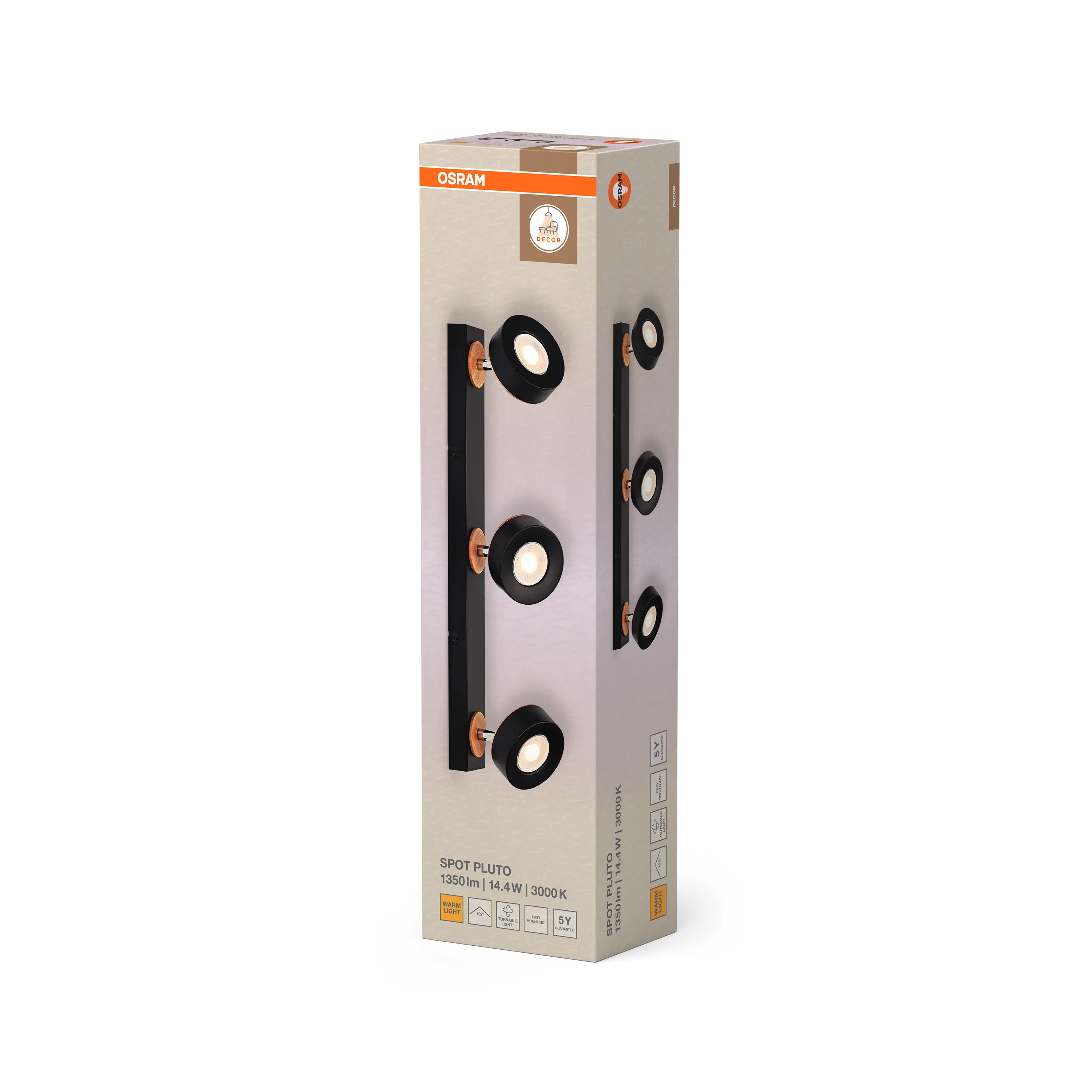 OSRAM Decor Spot Pluto Black 3-Spot - Image 6