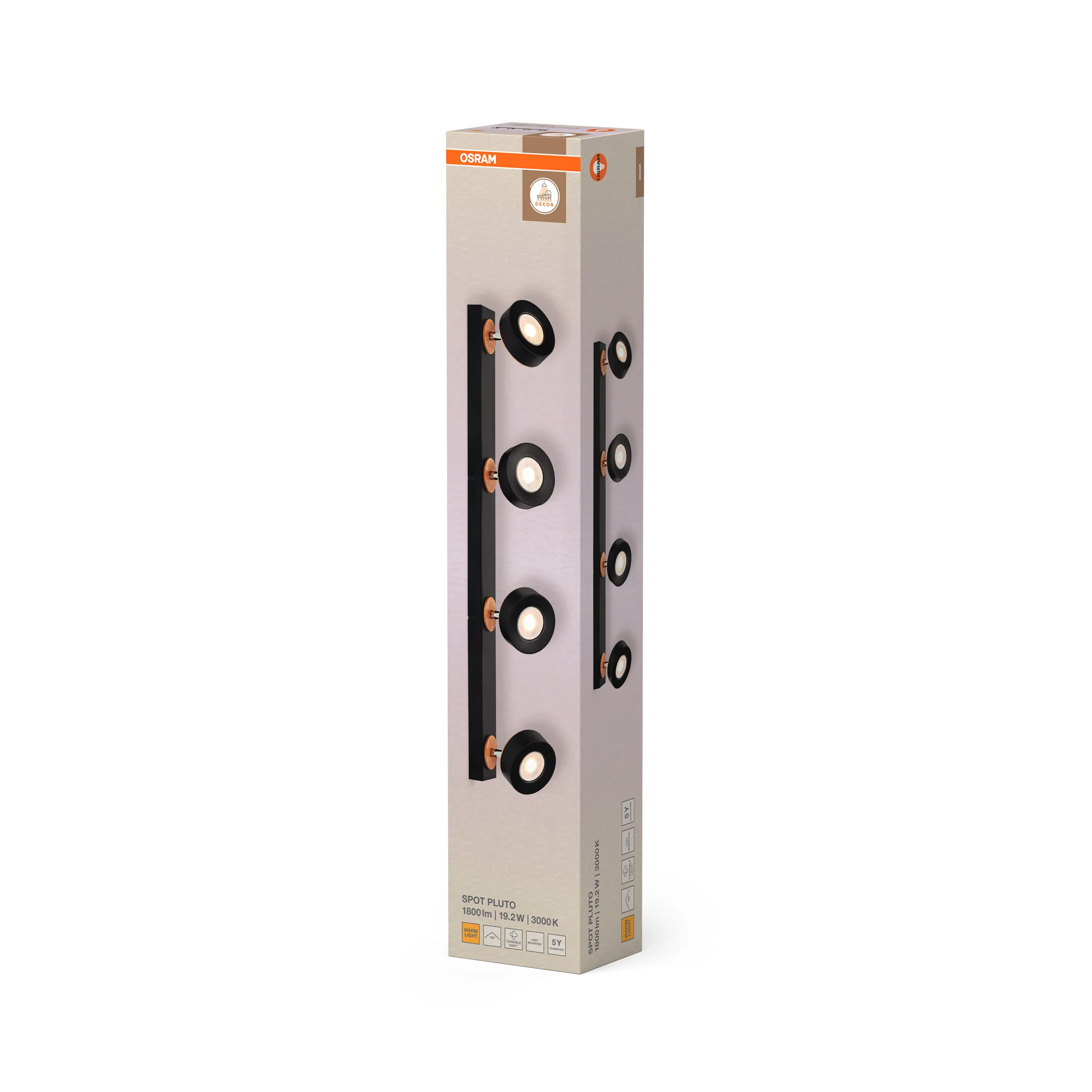 OSRAM Decor Spot Pluto Black 4-Spot - Image 6