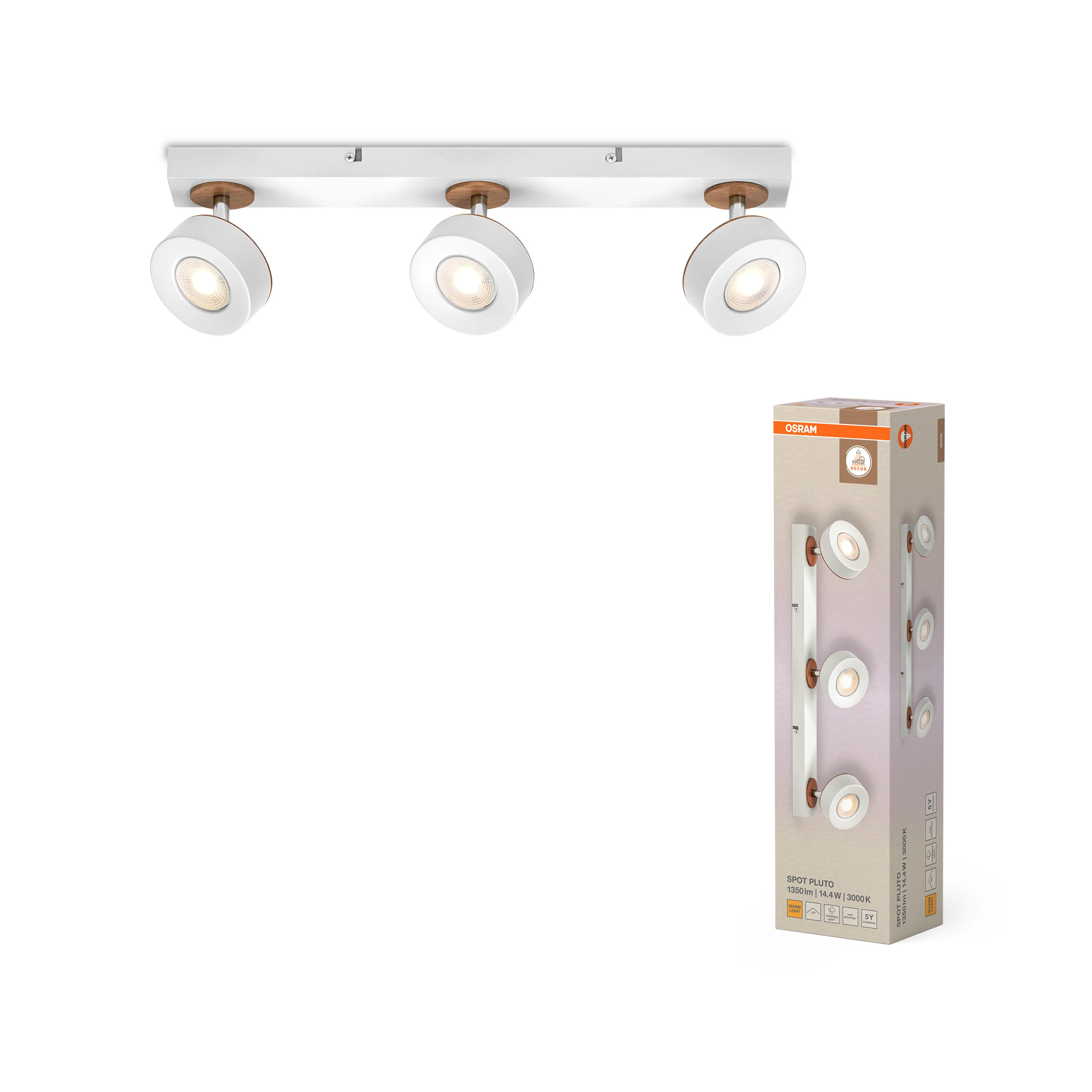 OSRAM Decor Spot Pluto White 3-Spot - Image 5