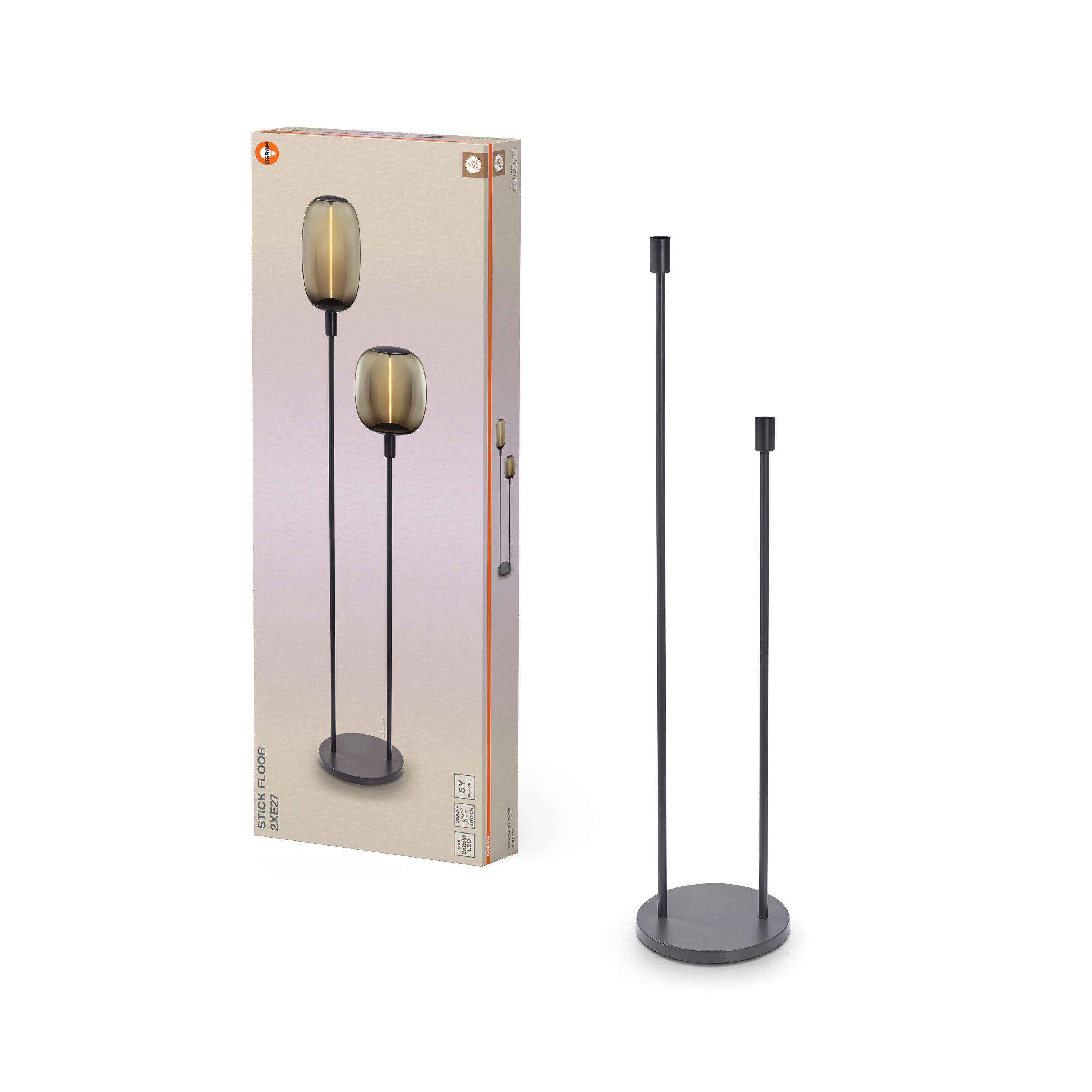 OSRAM Decor Stick Lampa stojąca  ciemnoszara 2XE27 - Image 5