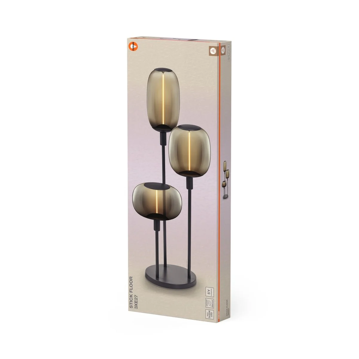 OSRAM Decor Stick Lampa stojąca  ciemnoszara 3XE27 - Image 2