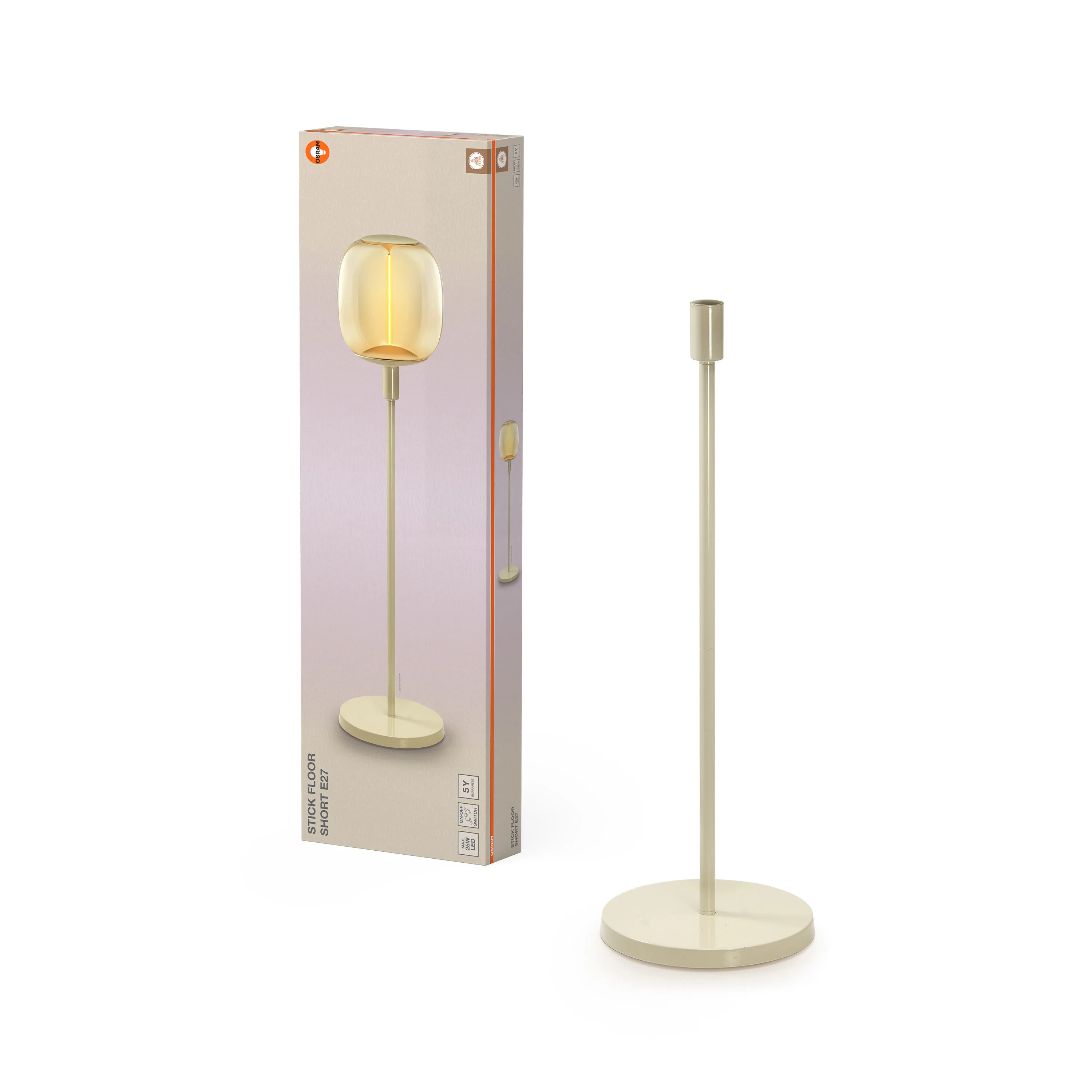 OSRAM Decor Stick Lampa stojąca  niska beżowa E27 - Image 5