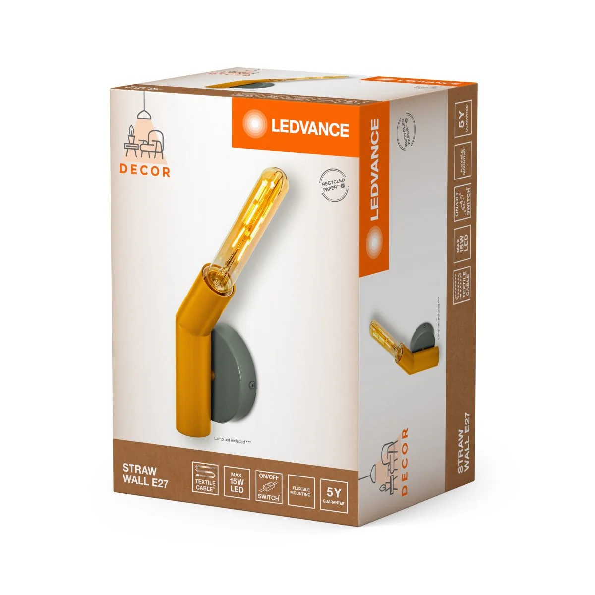 OSRAM Decor Straw Kinkiet 1xE27 kolorowy - Image 2