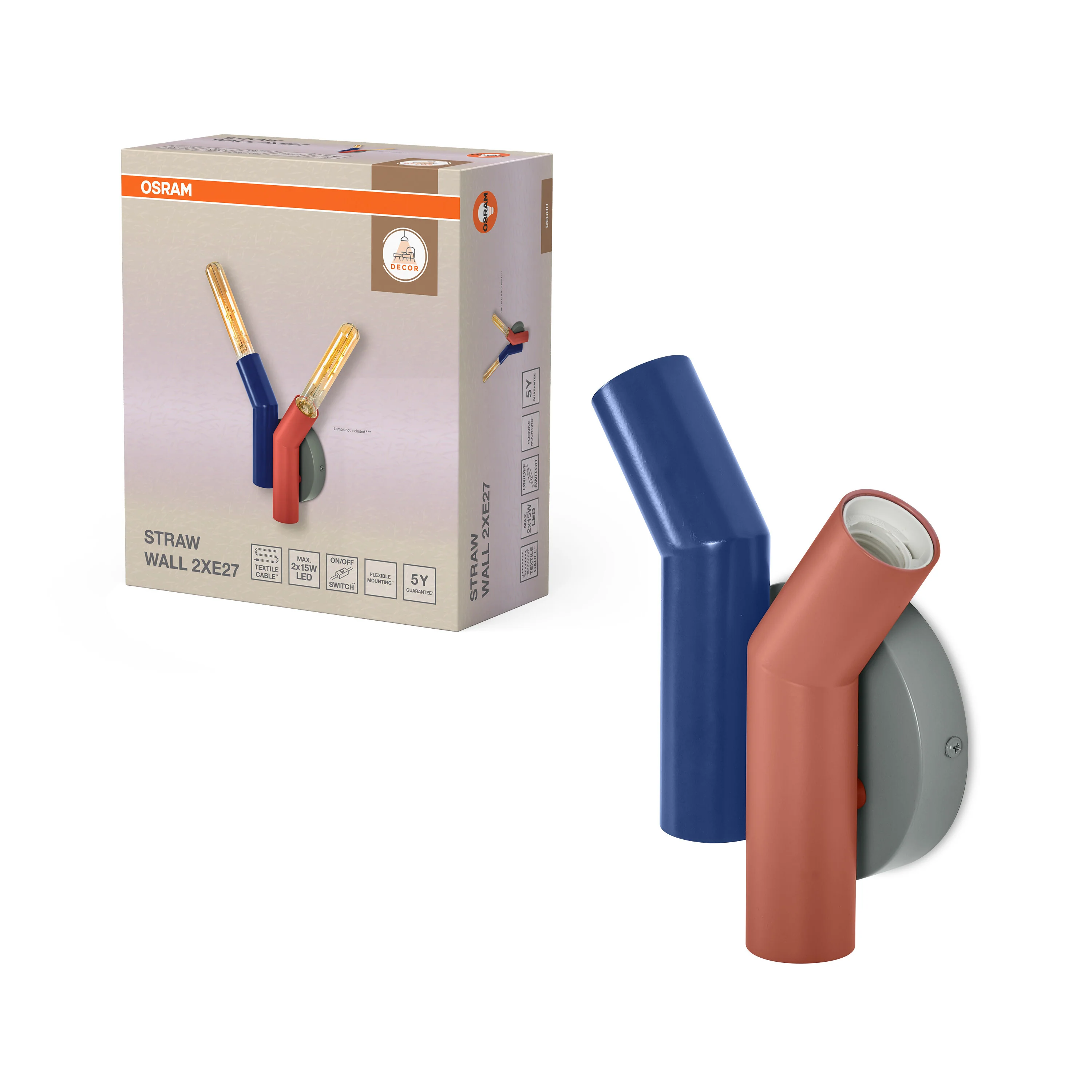 OSRAM Decor Straw Kinkiet 2xE27 multikolor - Image 5