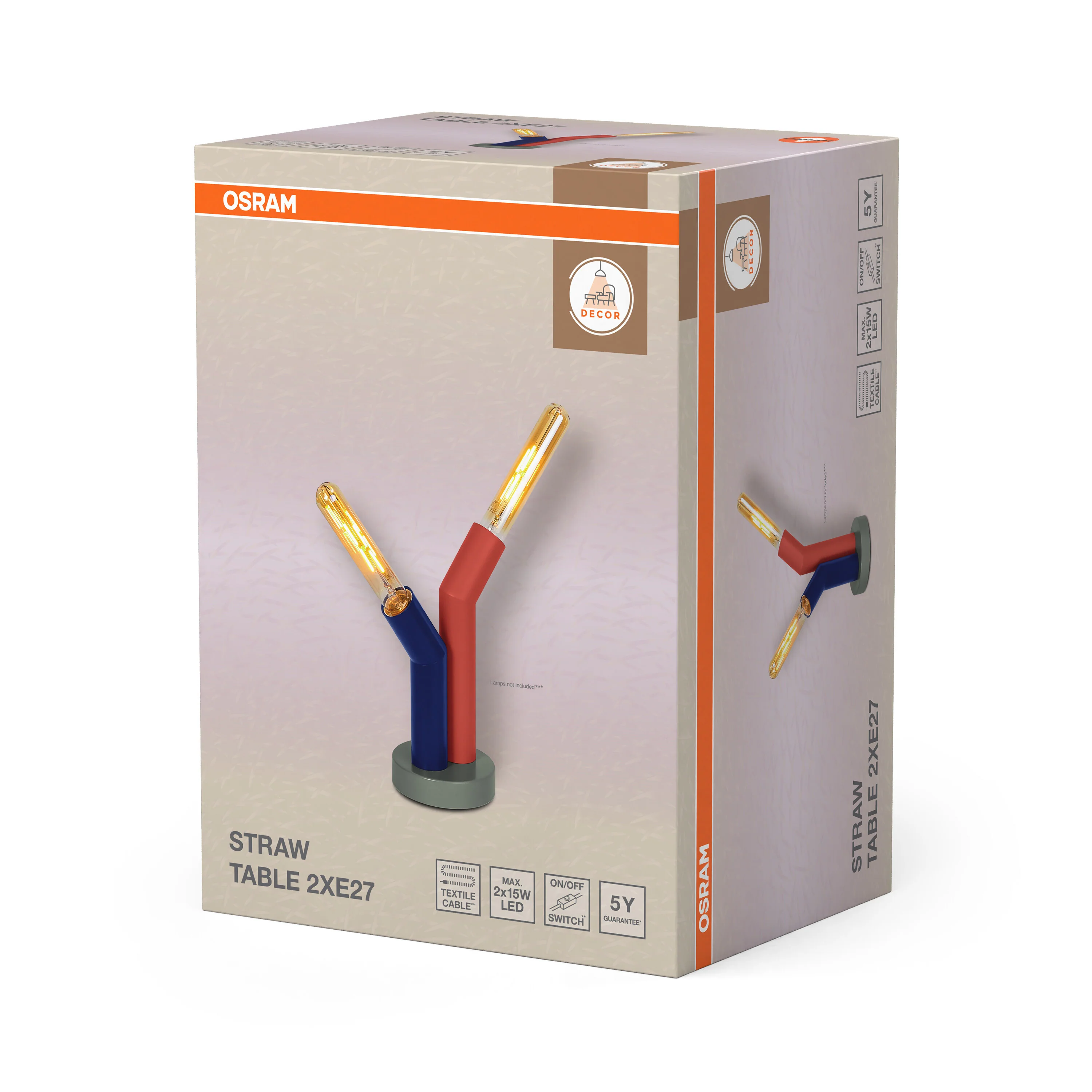 OSRAM Decor Straw  Lampa stołowa 2xE27 multikolor - Image 6