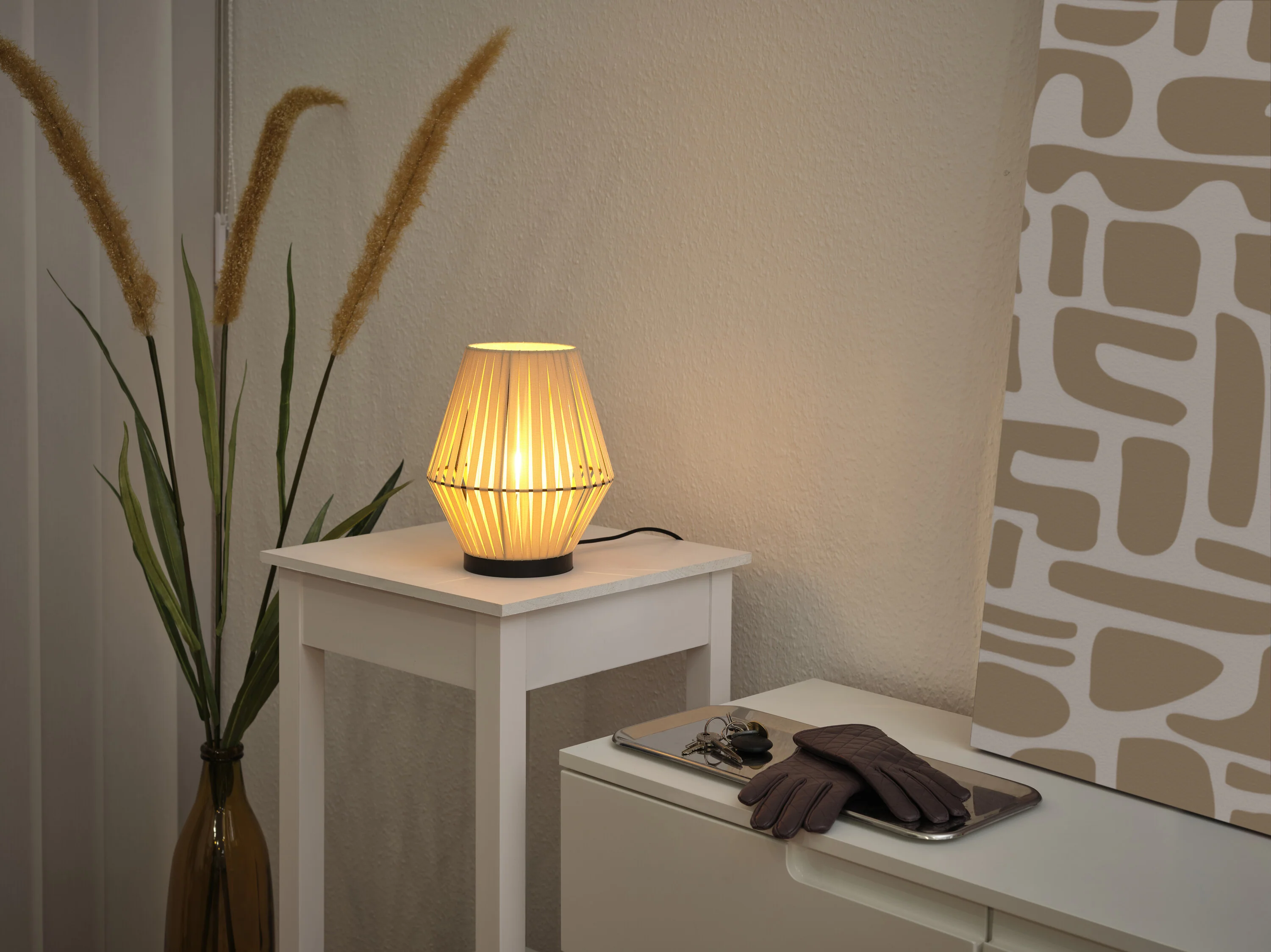 OSRAM Decor Stripes Lampa stołowa 1xE14 beżowa - Image 8