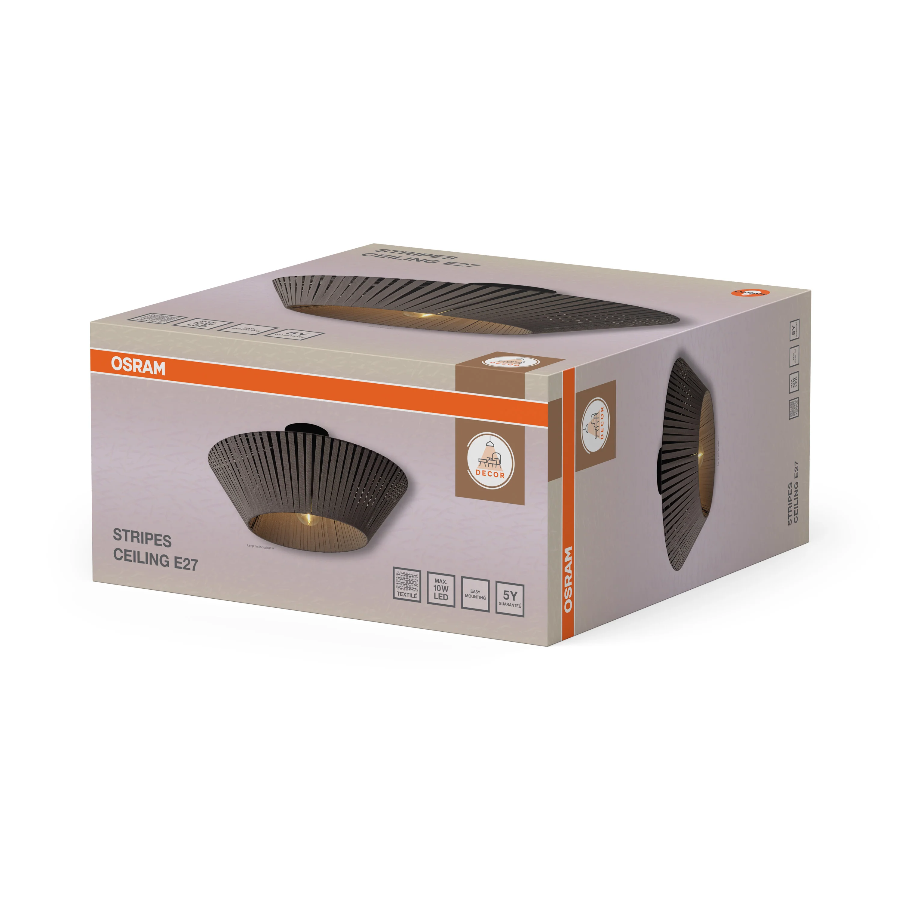 OSRAM Decor Stripes Plafon 1xE27 ciemnoszary - Image 6