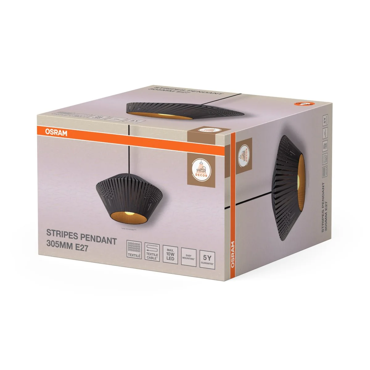 OSRAM Decor Stripes Wisząca 305 1xE27 ciemnoszary - Image 2